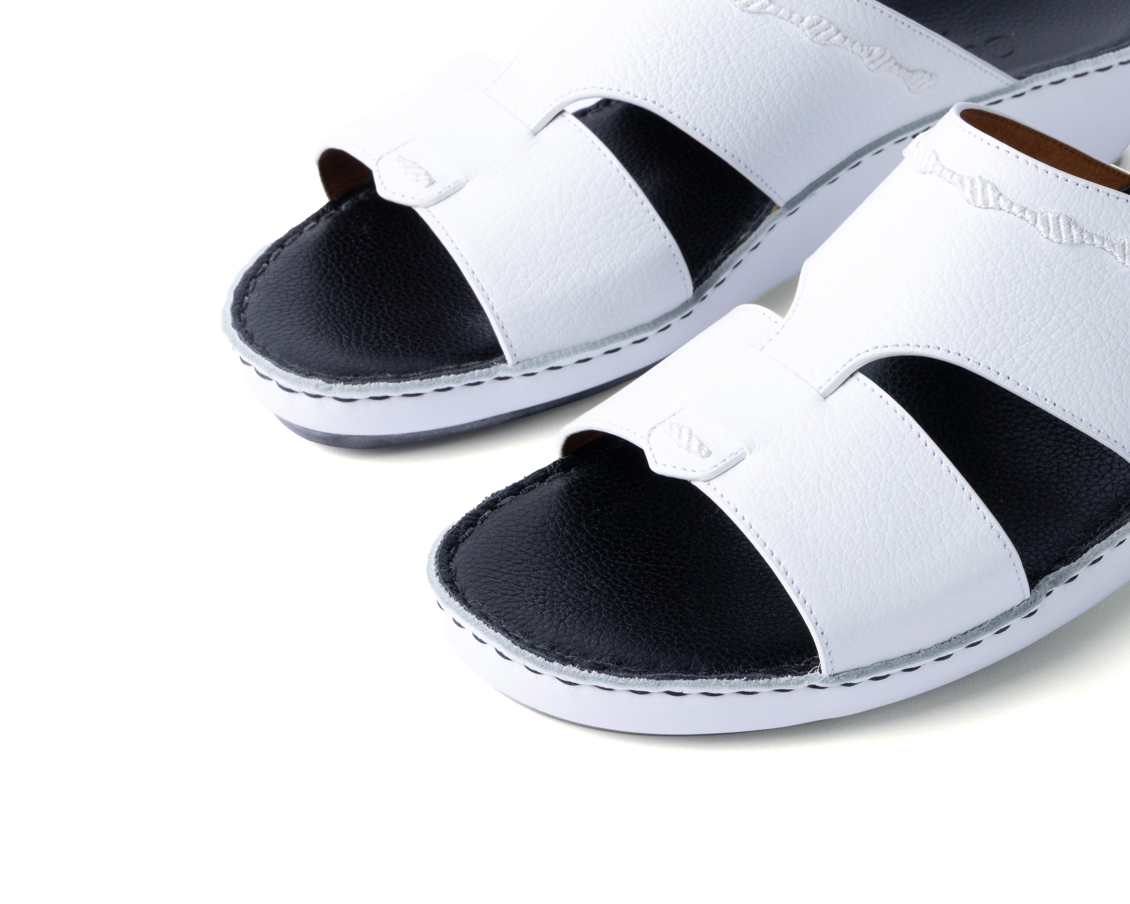 White Embroidery Design Sandal