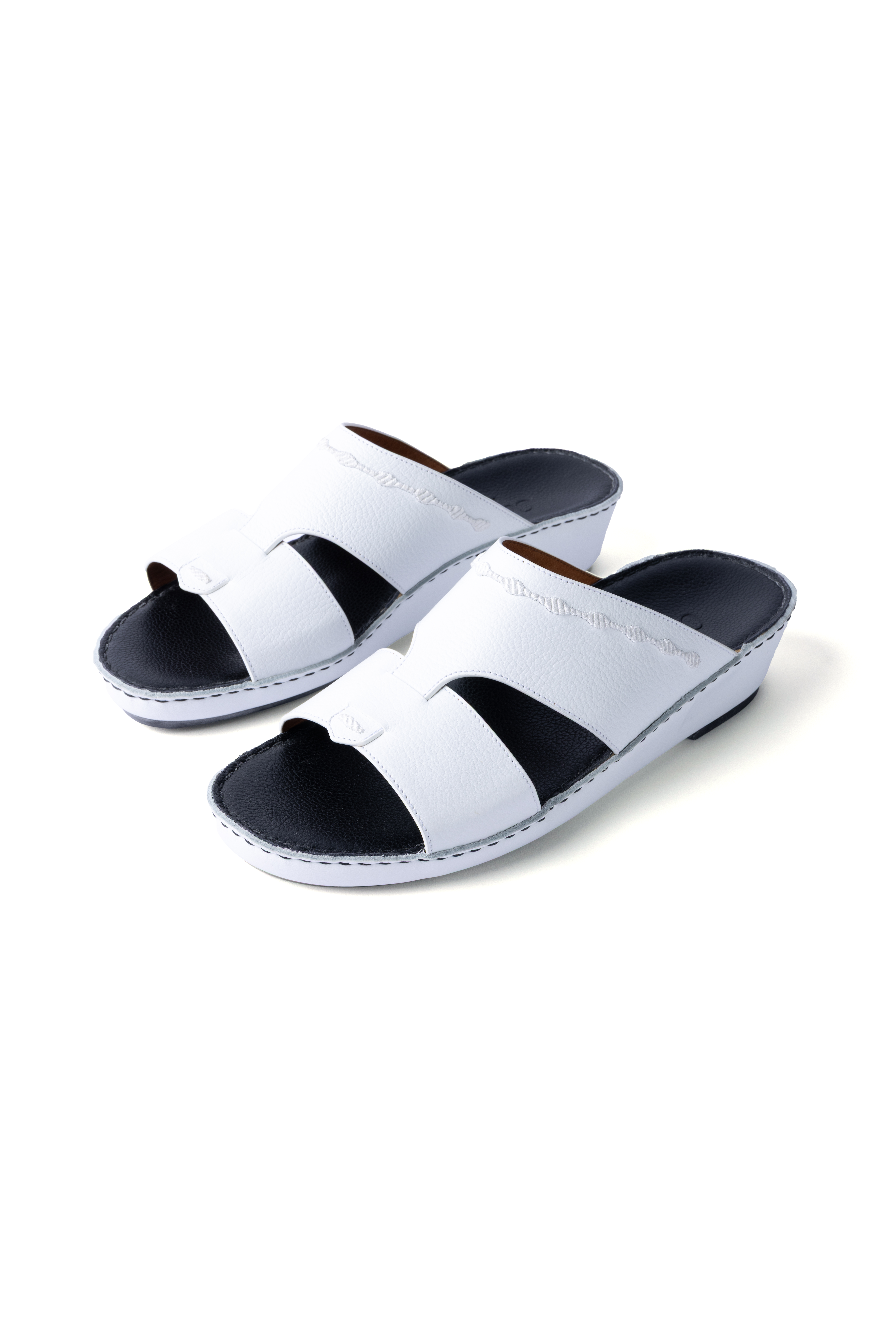 White Embroidery Design Sandal