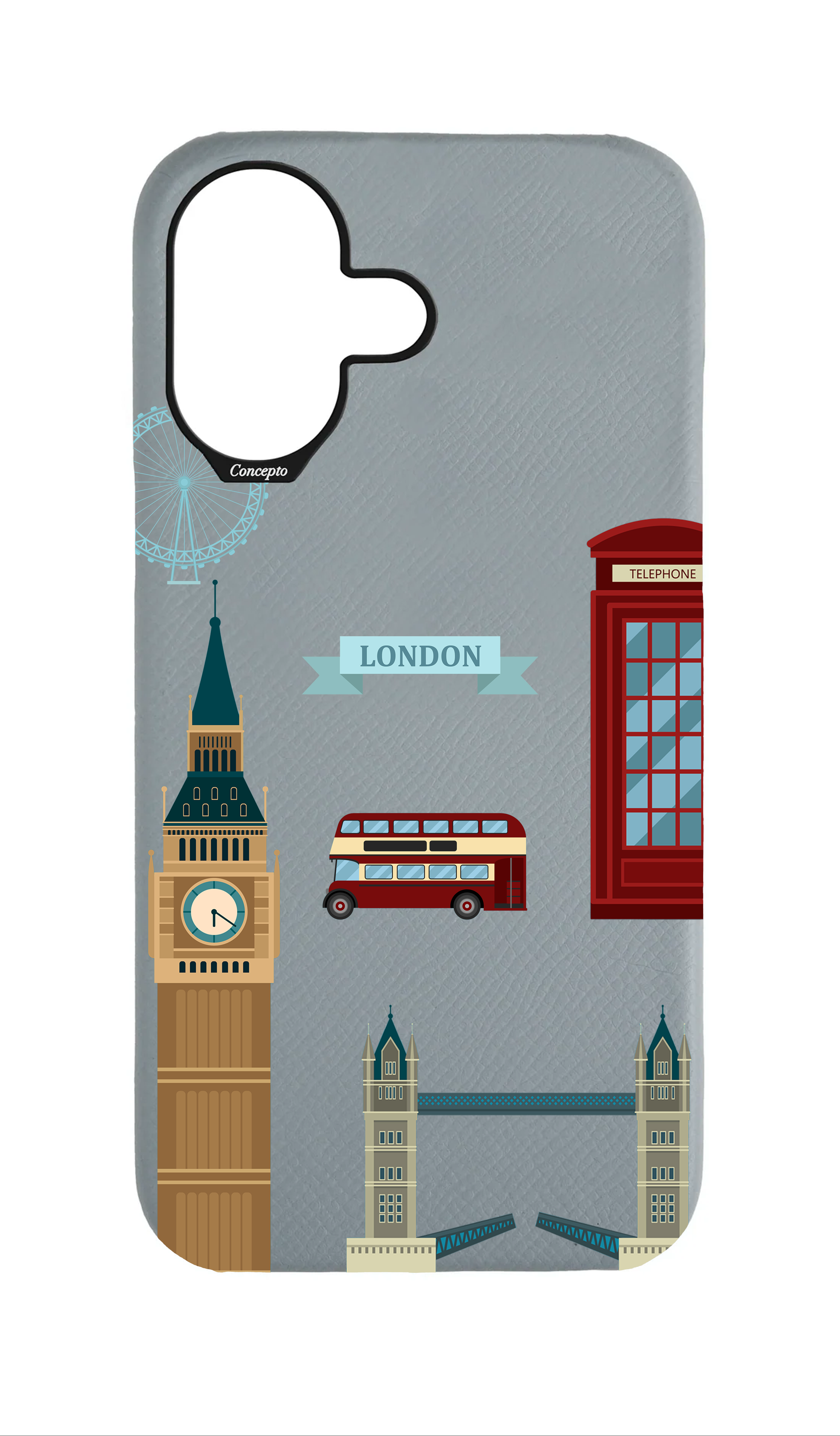 Light Blue Grey Strapless Case - The London Edit