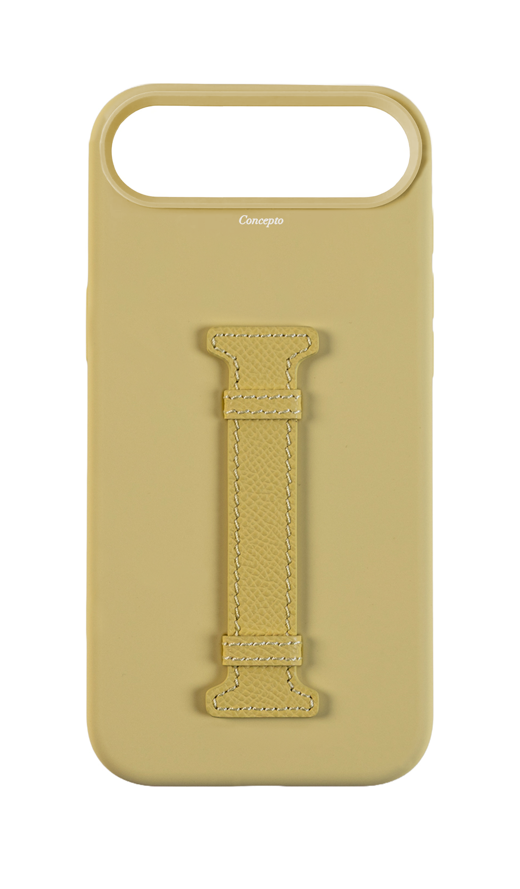 Butter Yellow Silicon Middle Strap Case