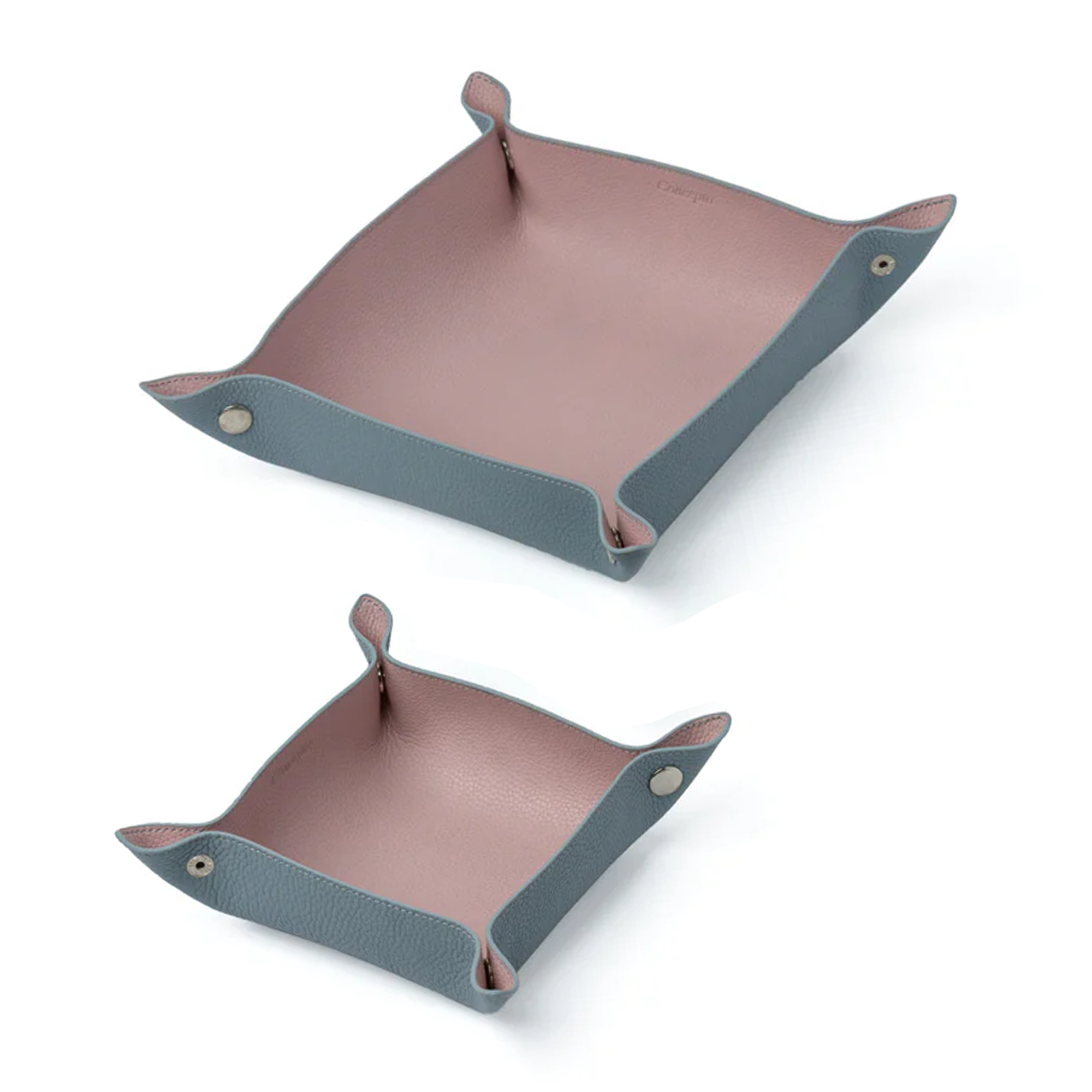 Sky Blue / Pink Leather Tray