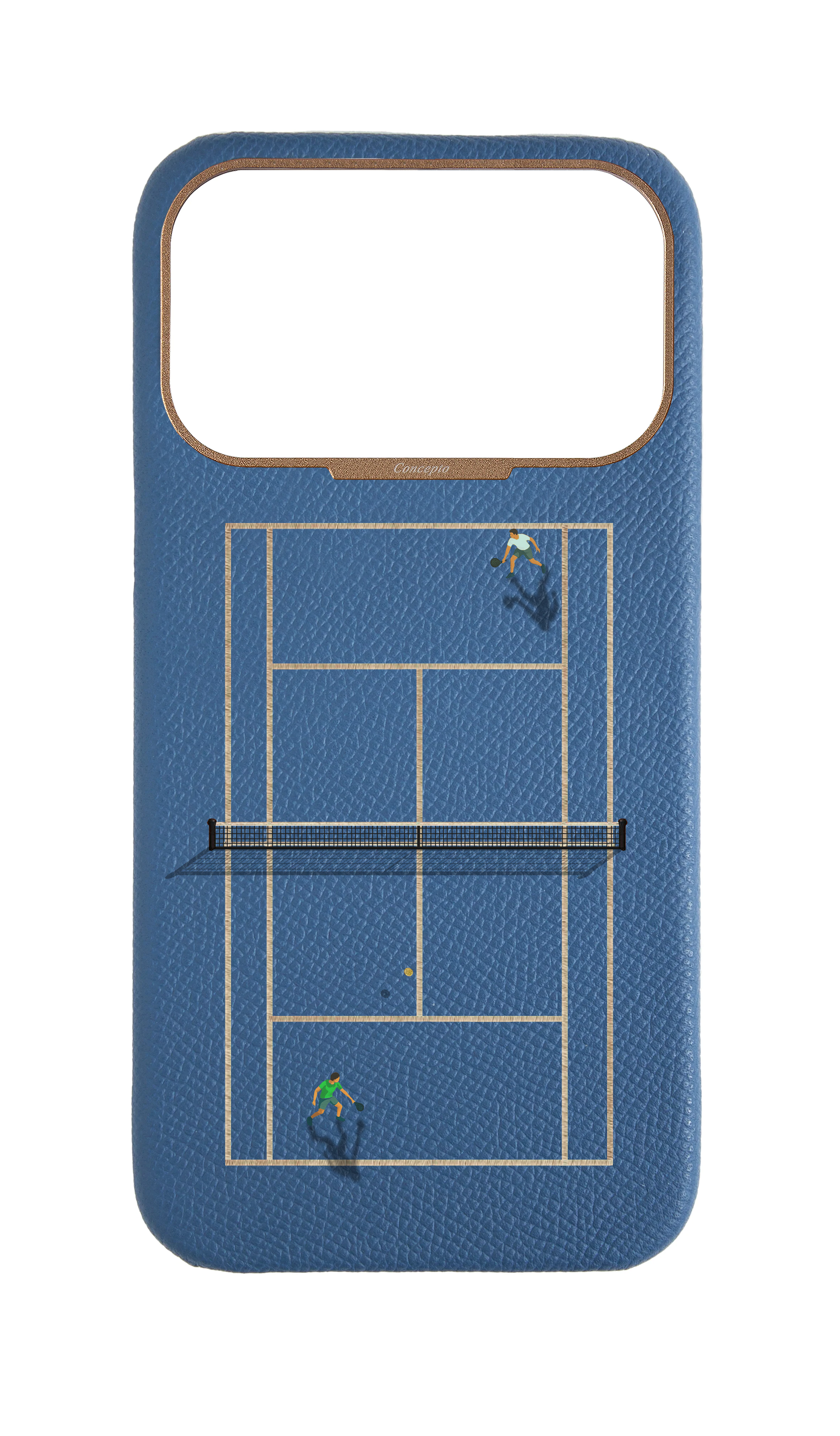 Navy Strapless Epsom Case - Tennis