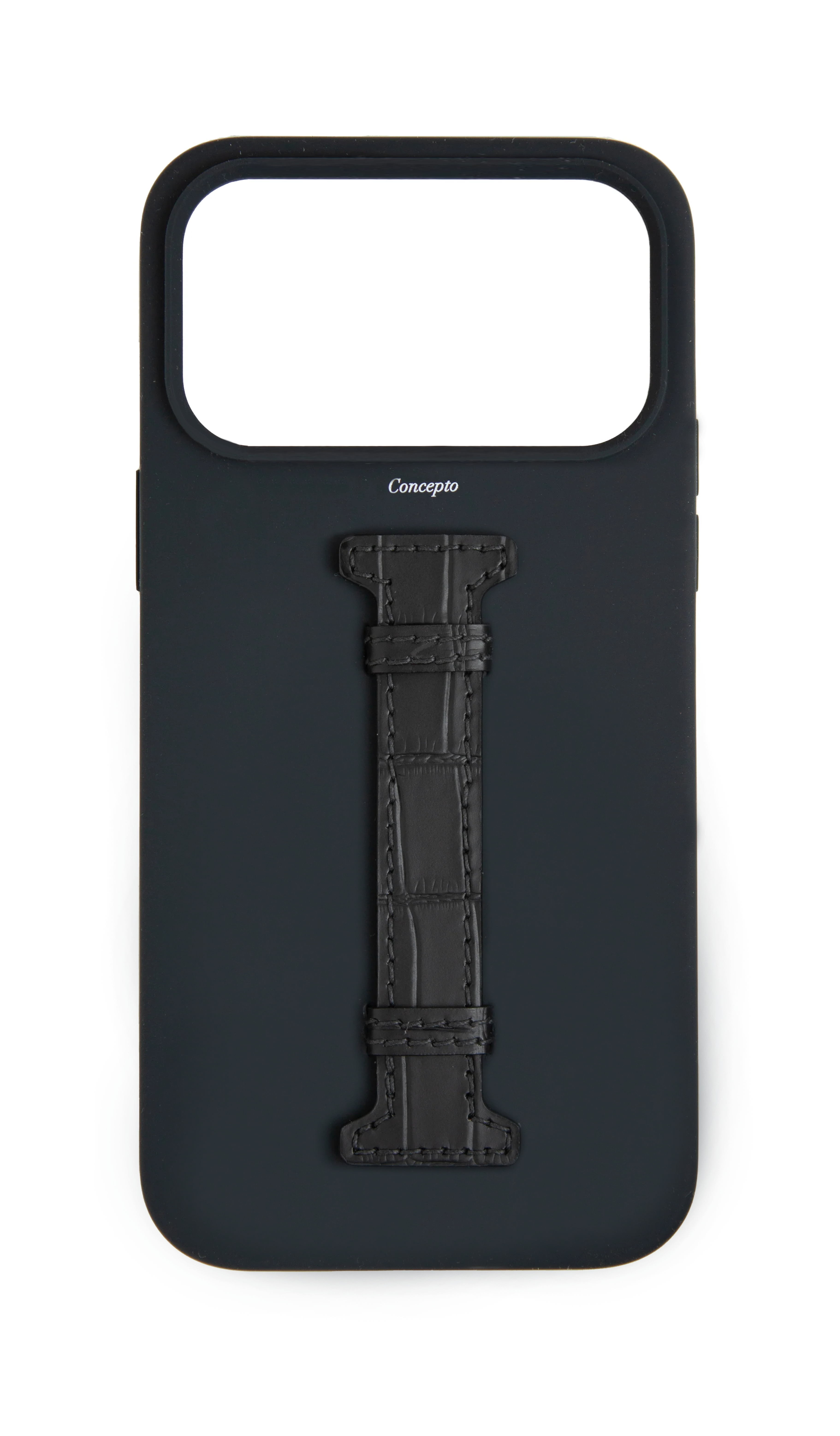 Black Silicon Middle Strap Case