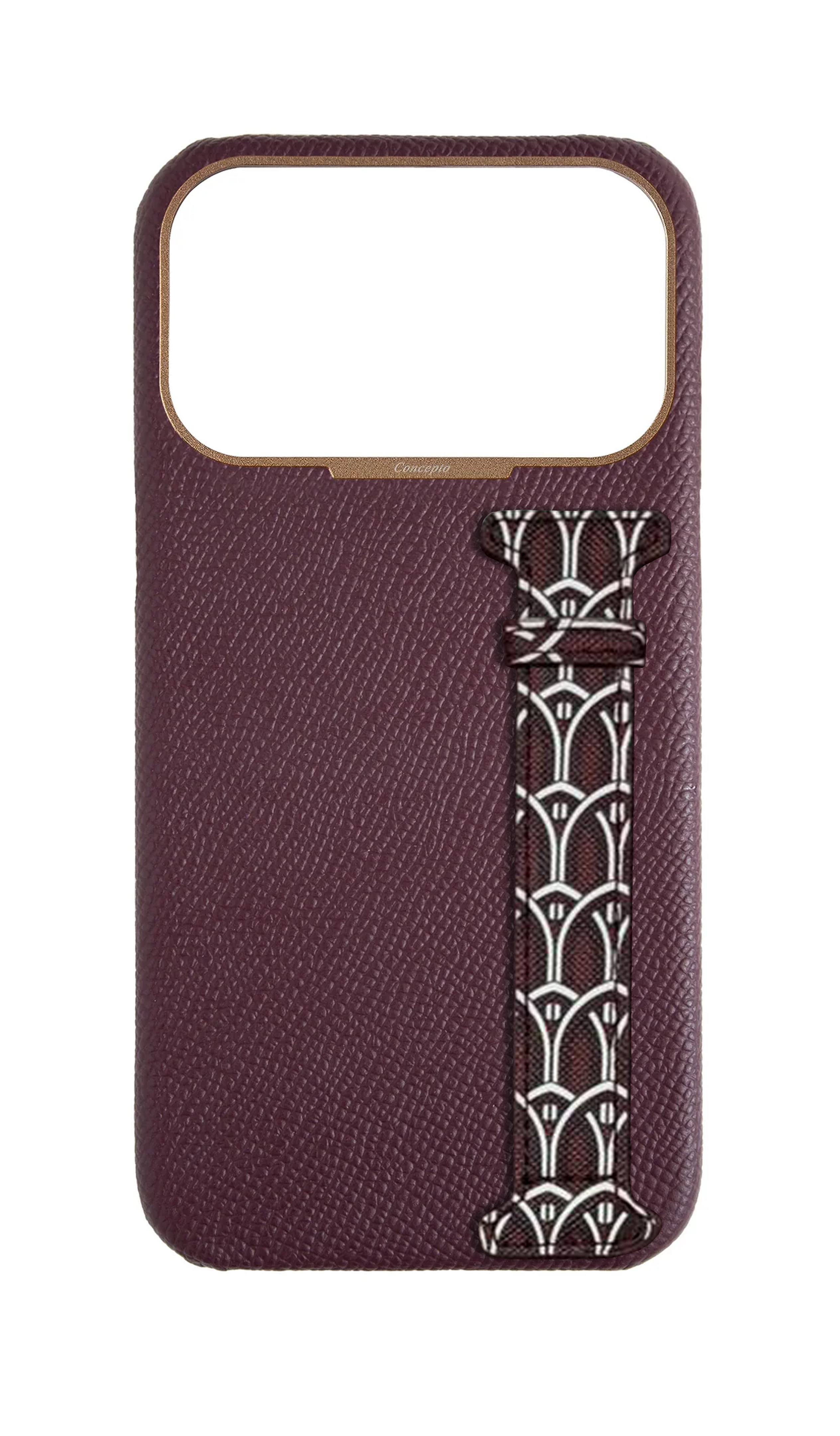 Maroon Monogram Side Strap Case