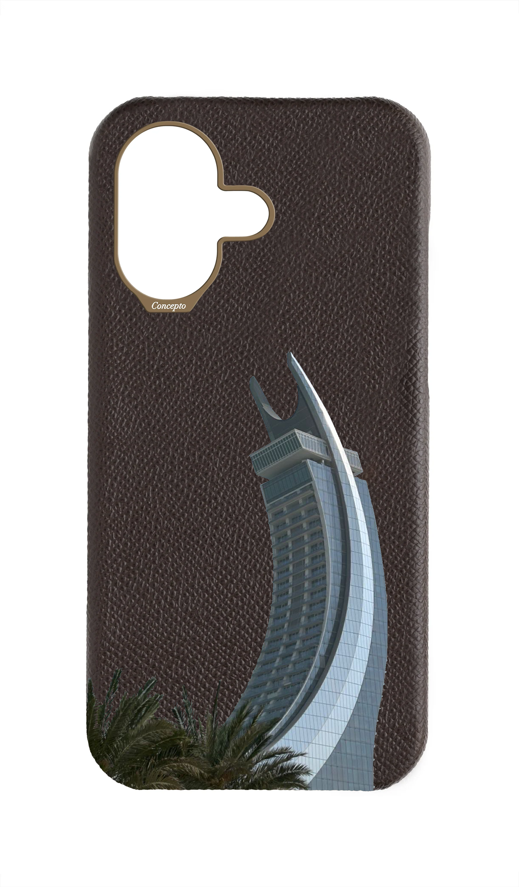 Brown Strapless Epsom Case - Lusail