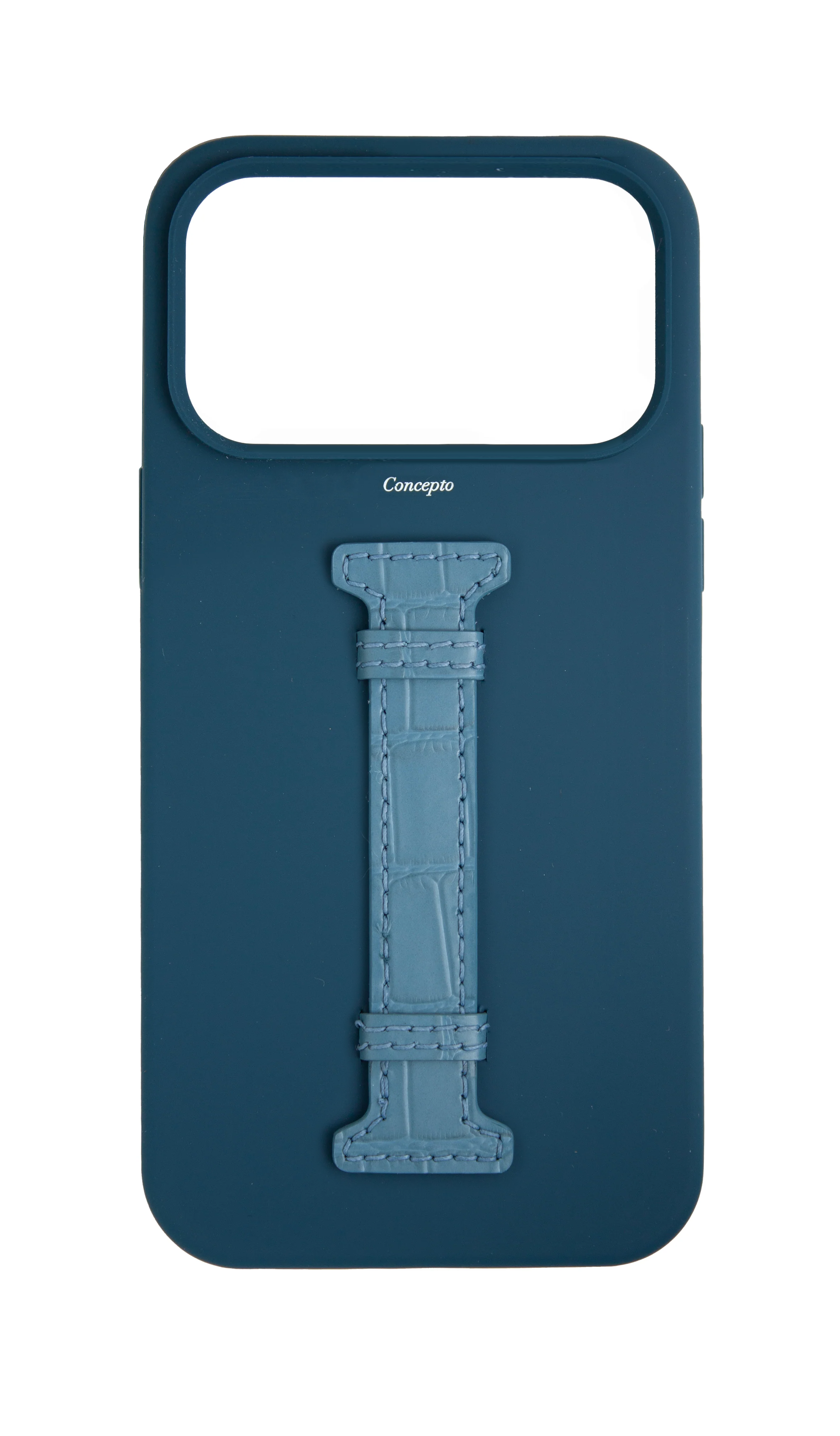 Blue Silicon Middle Strap Case