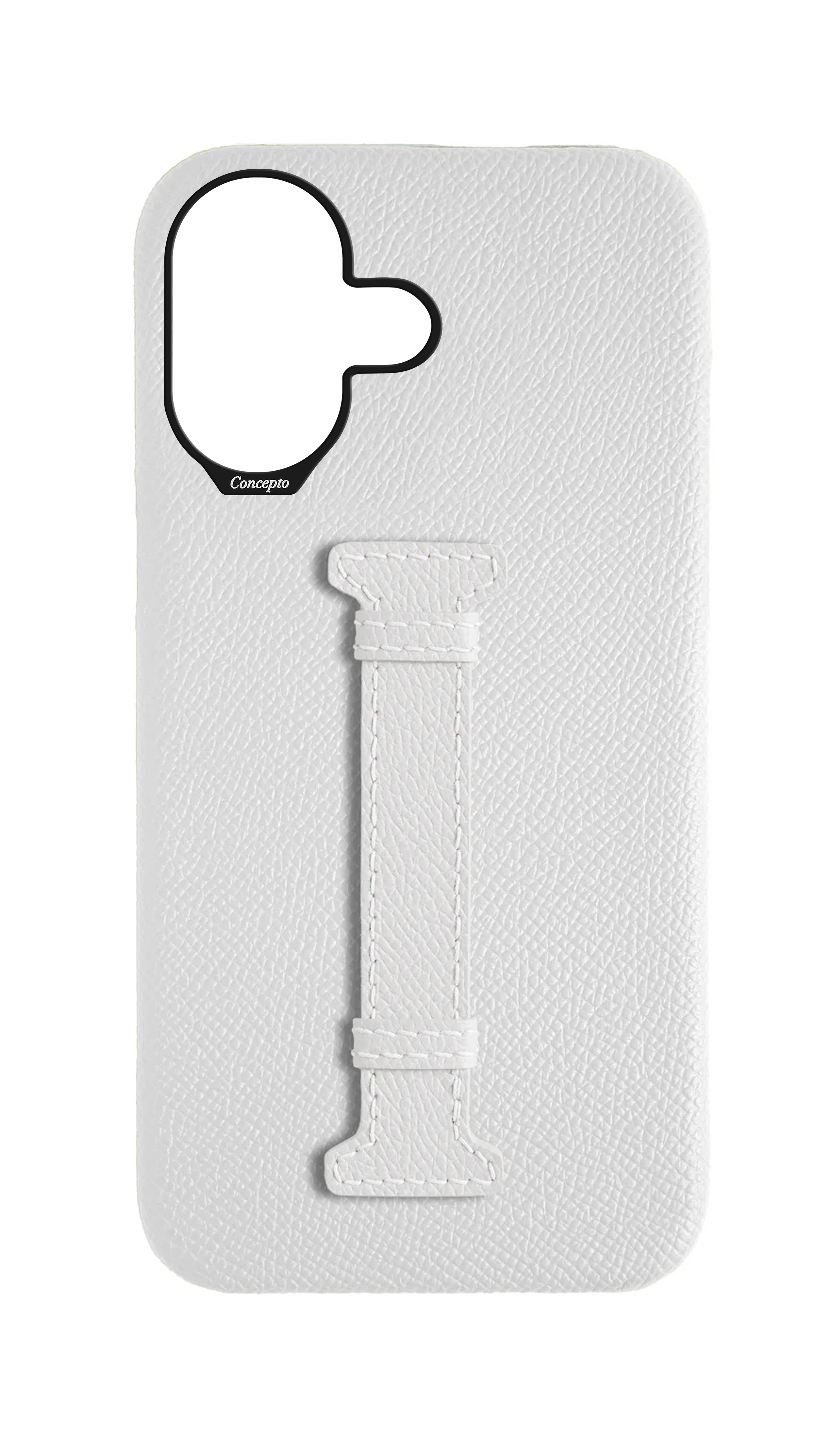 White Epsom Middle Strap Case