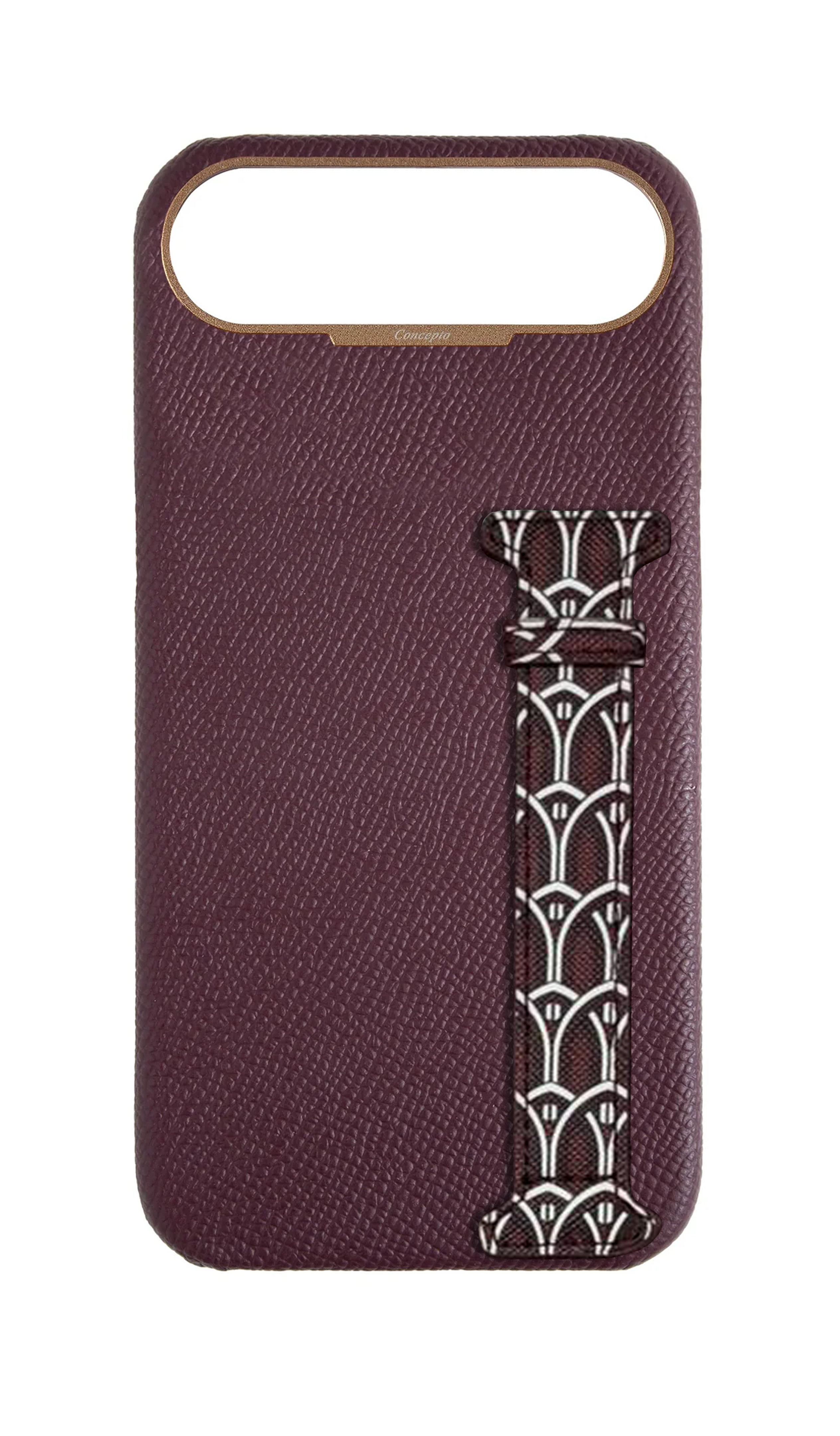 Maroon Monogram Side Strap Case