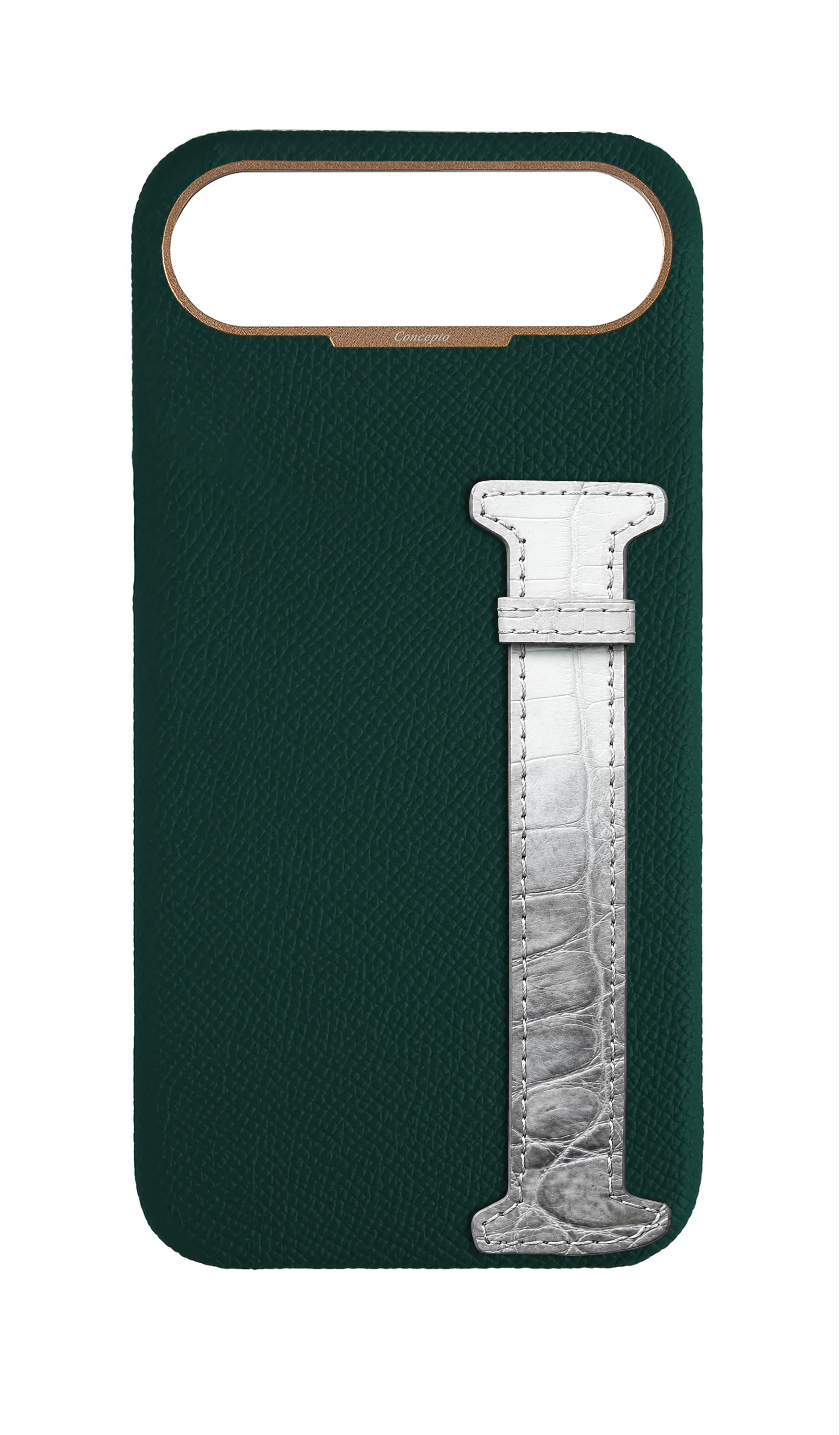 Green Himalayan Exotic Crocodile Side Strap Case