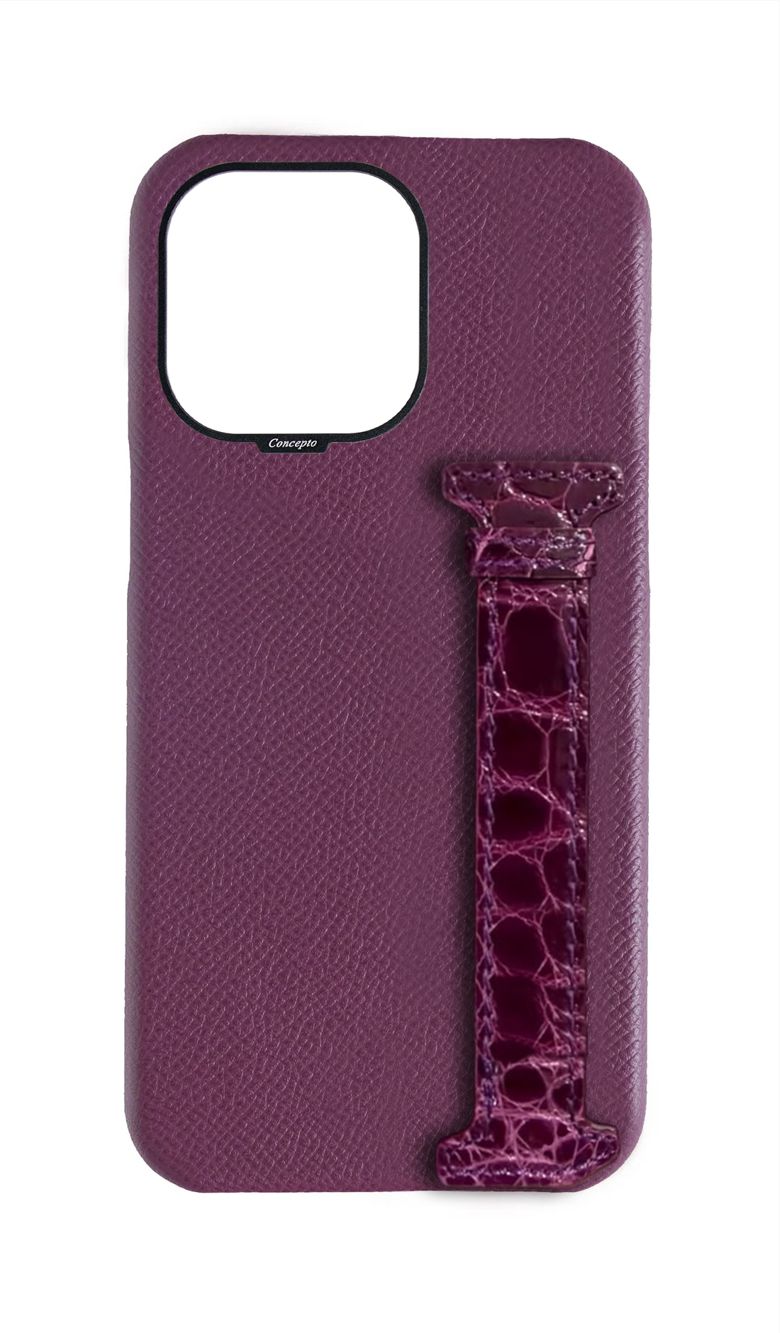 Deep Purple Exotic Crocodile Side Strap Case