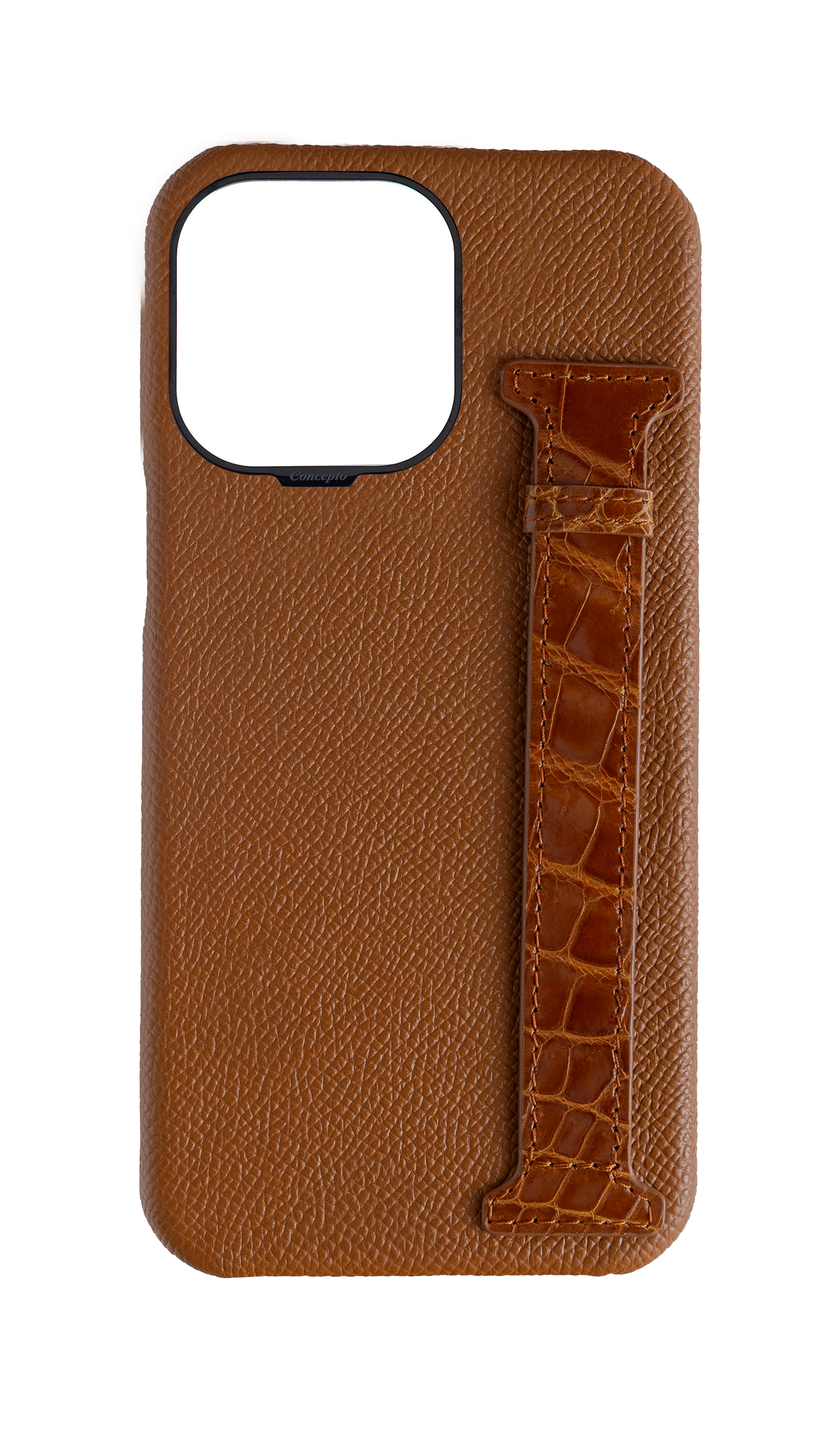 Tan Exotic Crocodile Side Strap Case