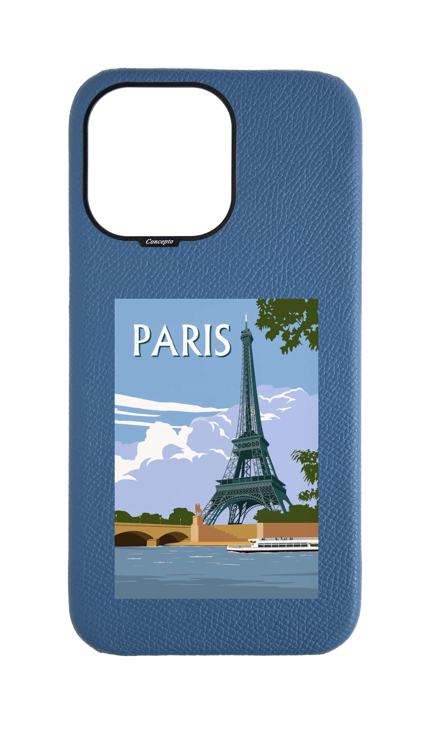 Navy Strapless Epsom Case - Paris