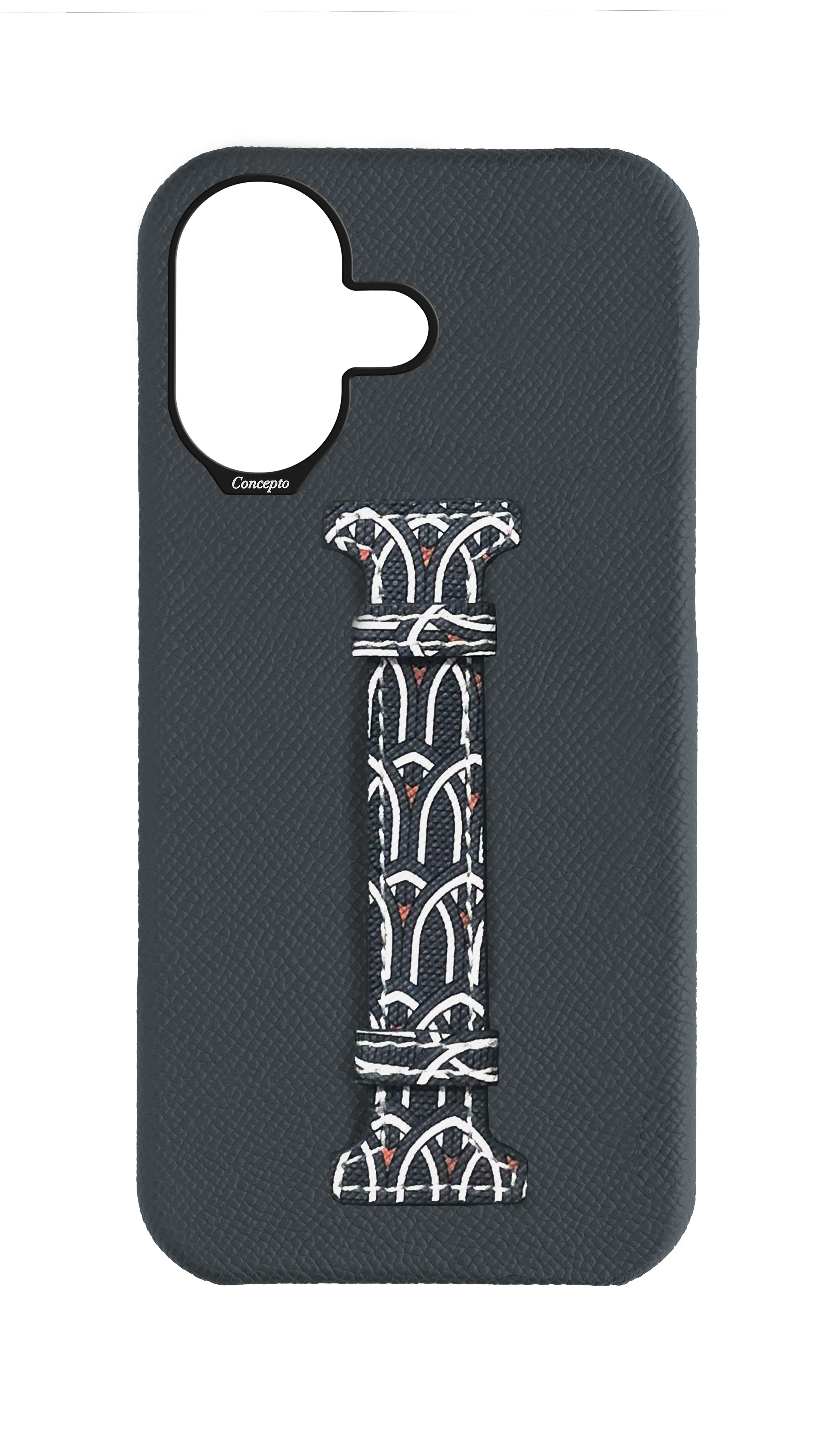 Grey Monogram Middle Strap Case