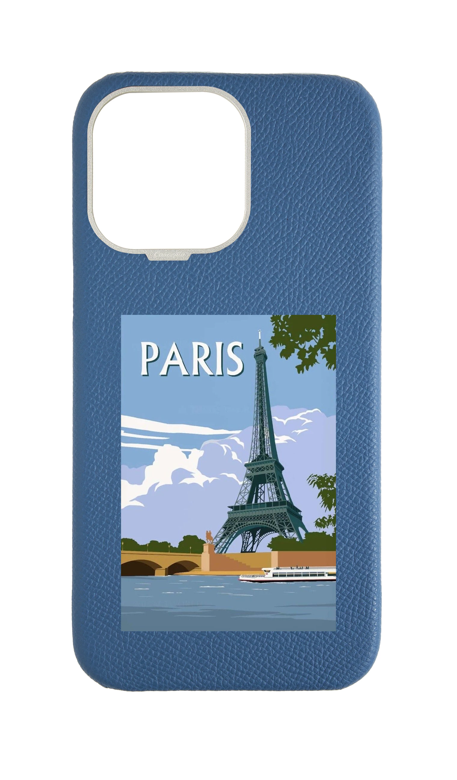 Navy Strapless Epsom Case - Paris