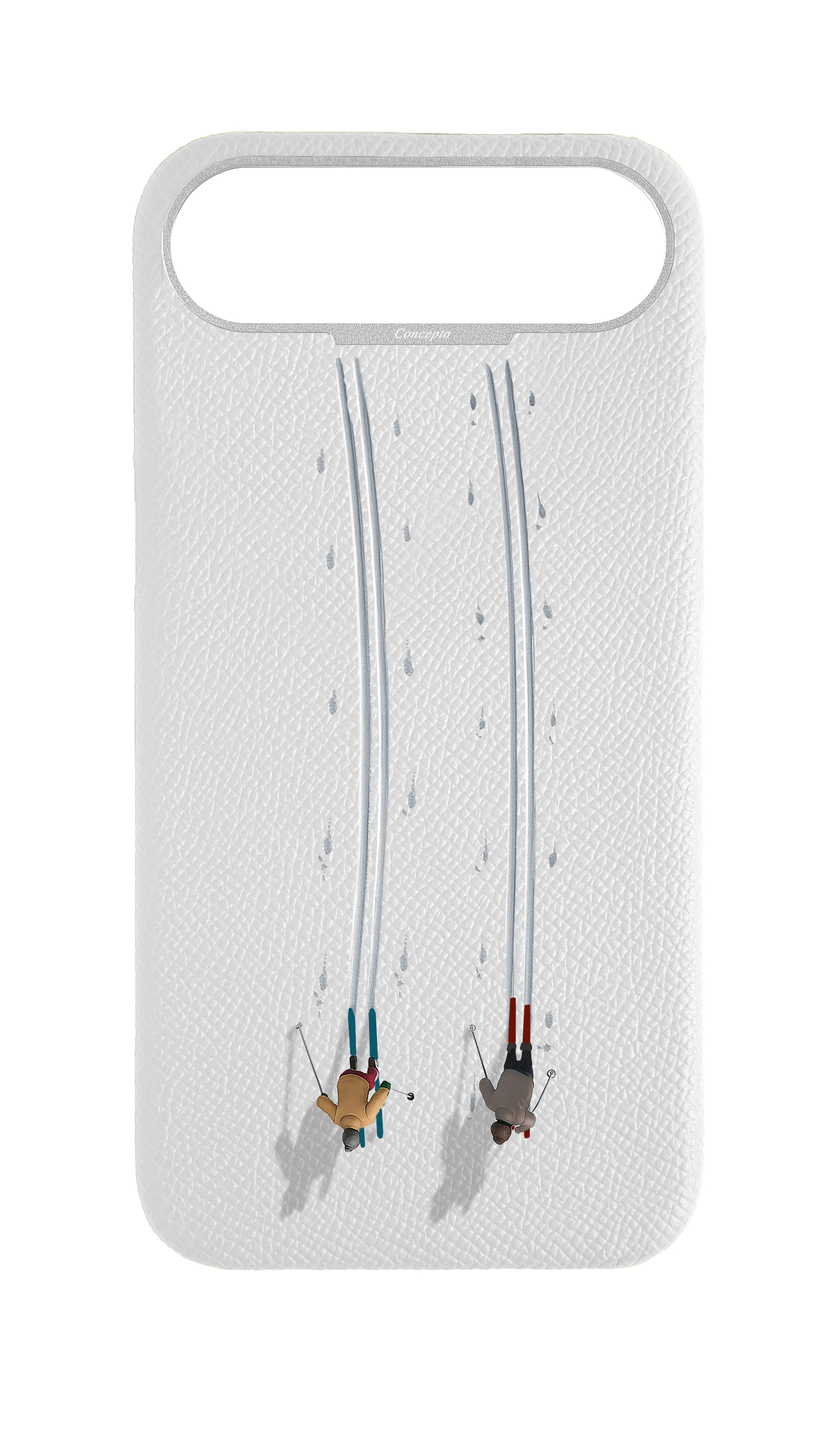 White Strapless Case - Skiing