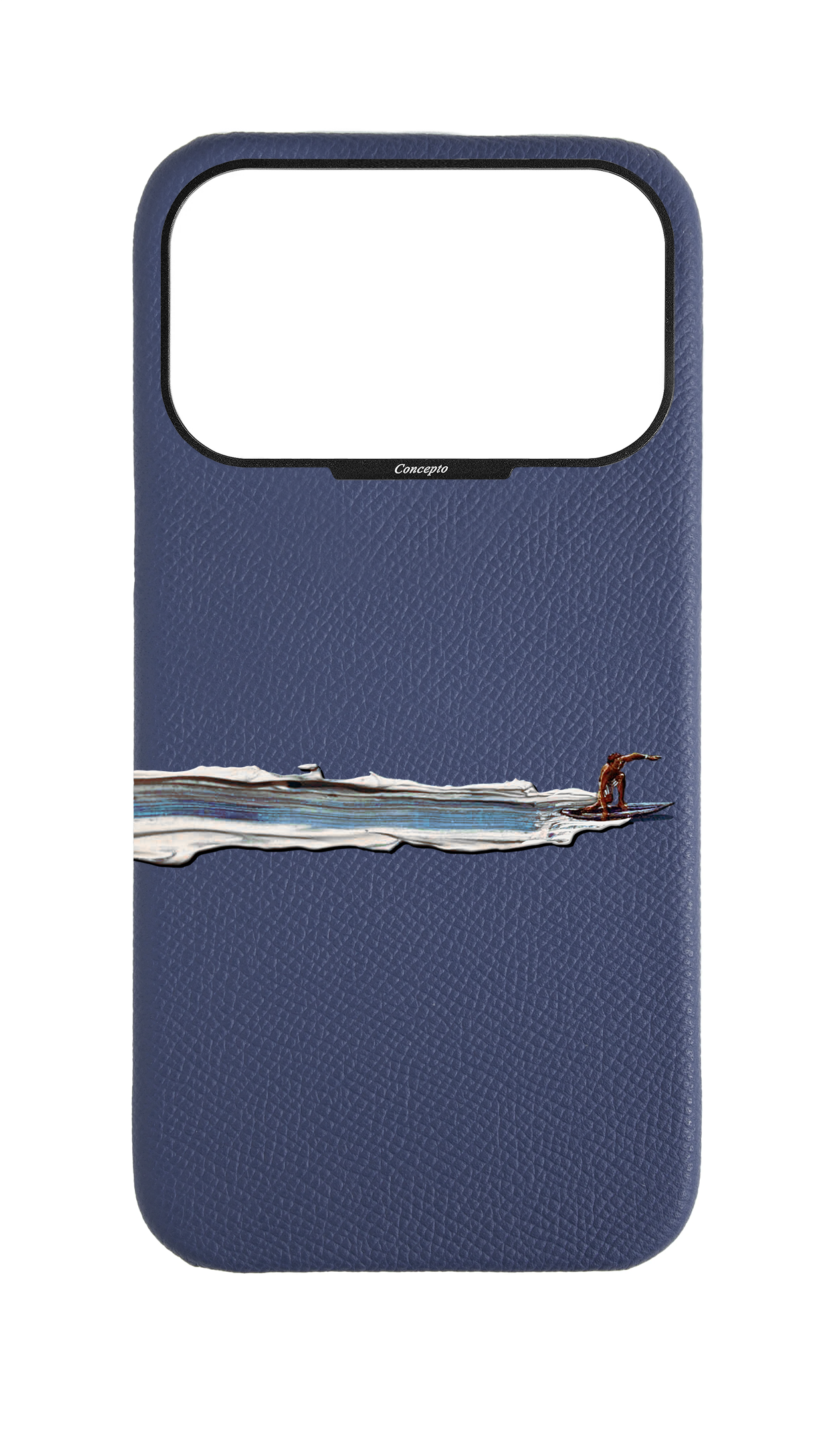 Navy Strapless Epsom Case - Surfing