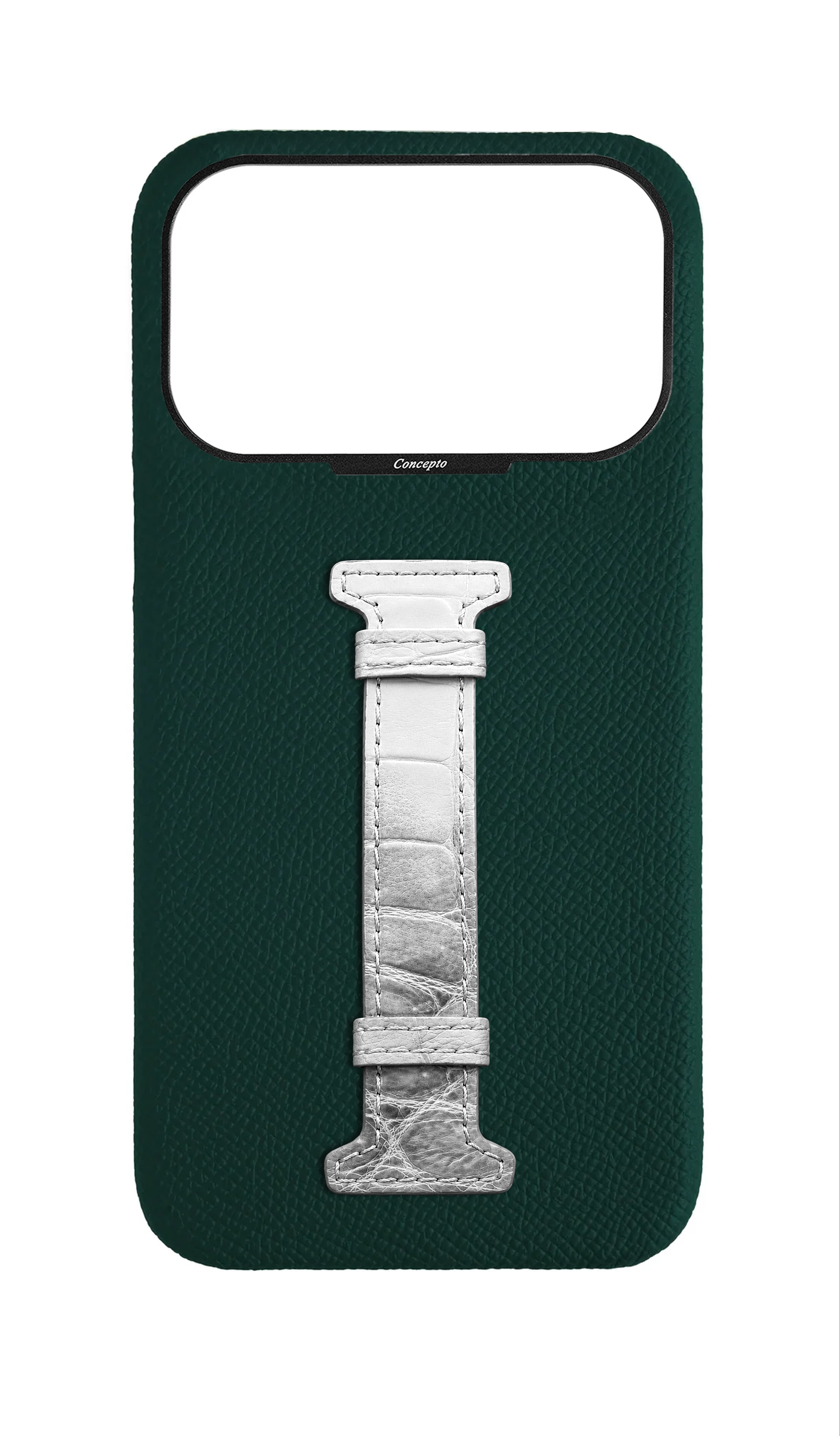 Green Himalayan Exotic Crocodile Middle Strap Case