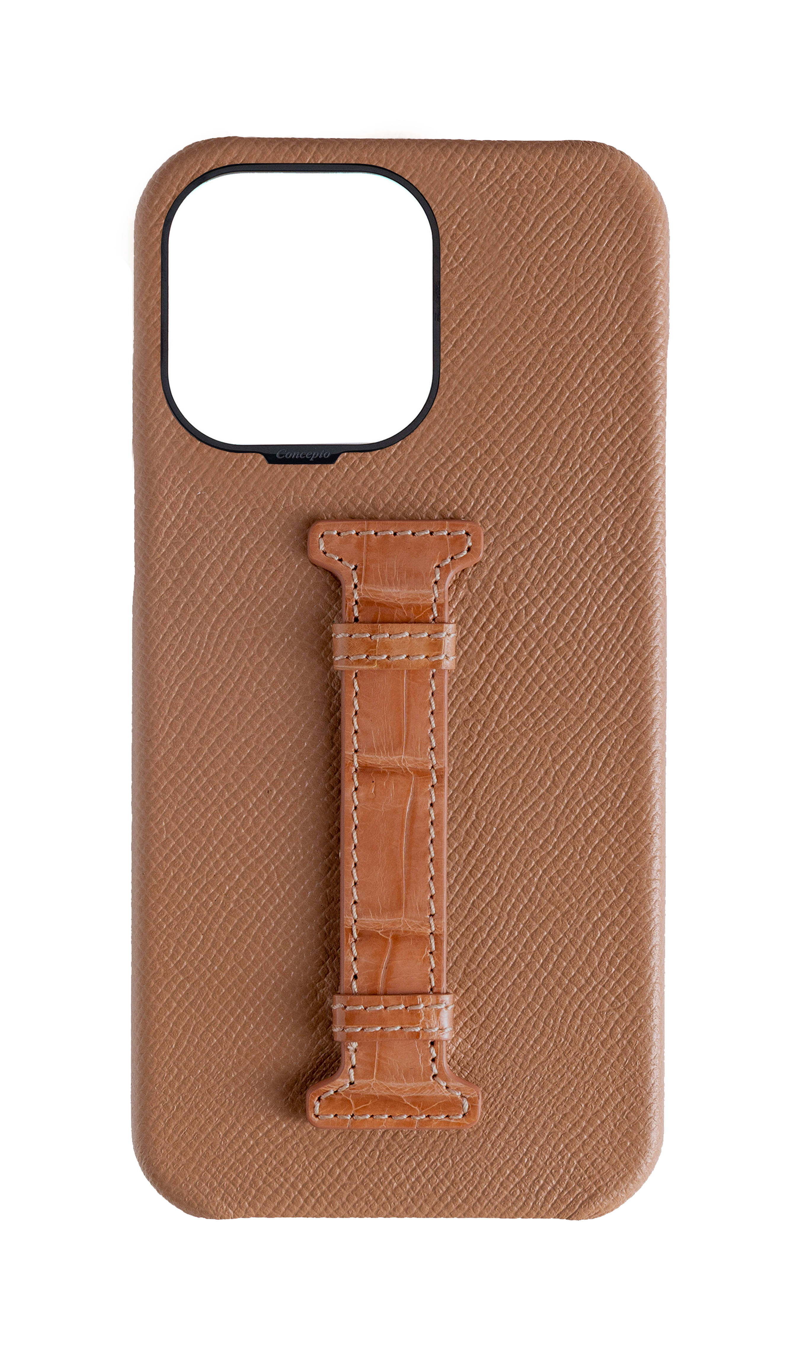 Soft Pink Exotic Crocodile Middle Strap Case