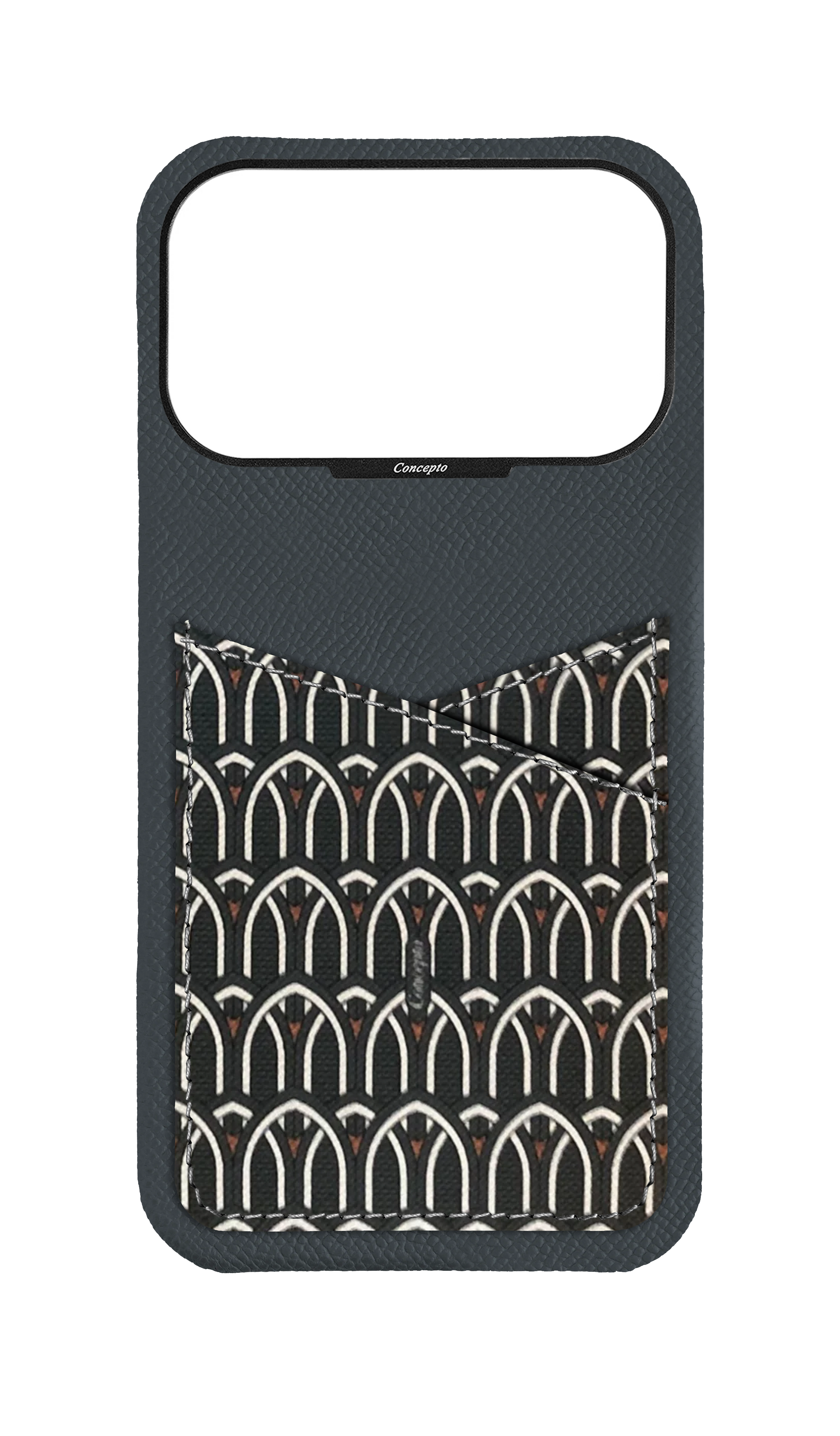 Grey Monogram Pocket Case