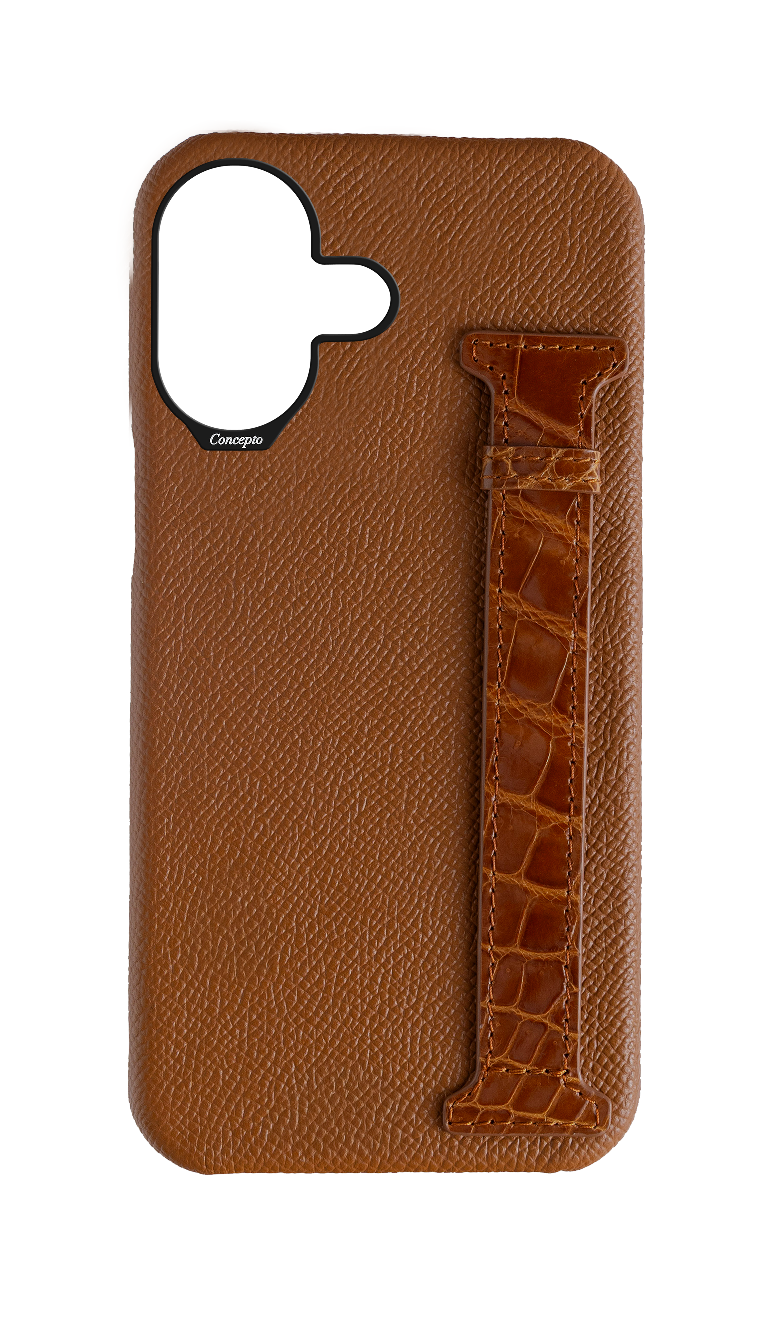 Tan Exotic Crocodile Side Strap Case