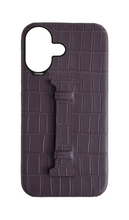 Matte Deep Purple Embossed Crocodile Case