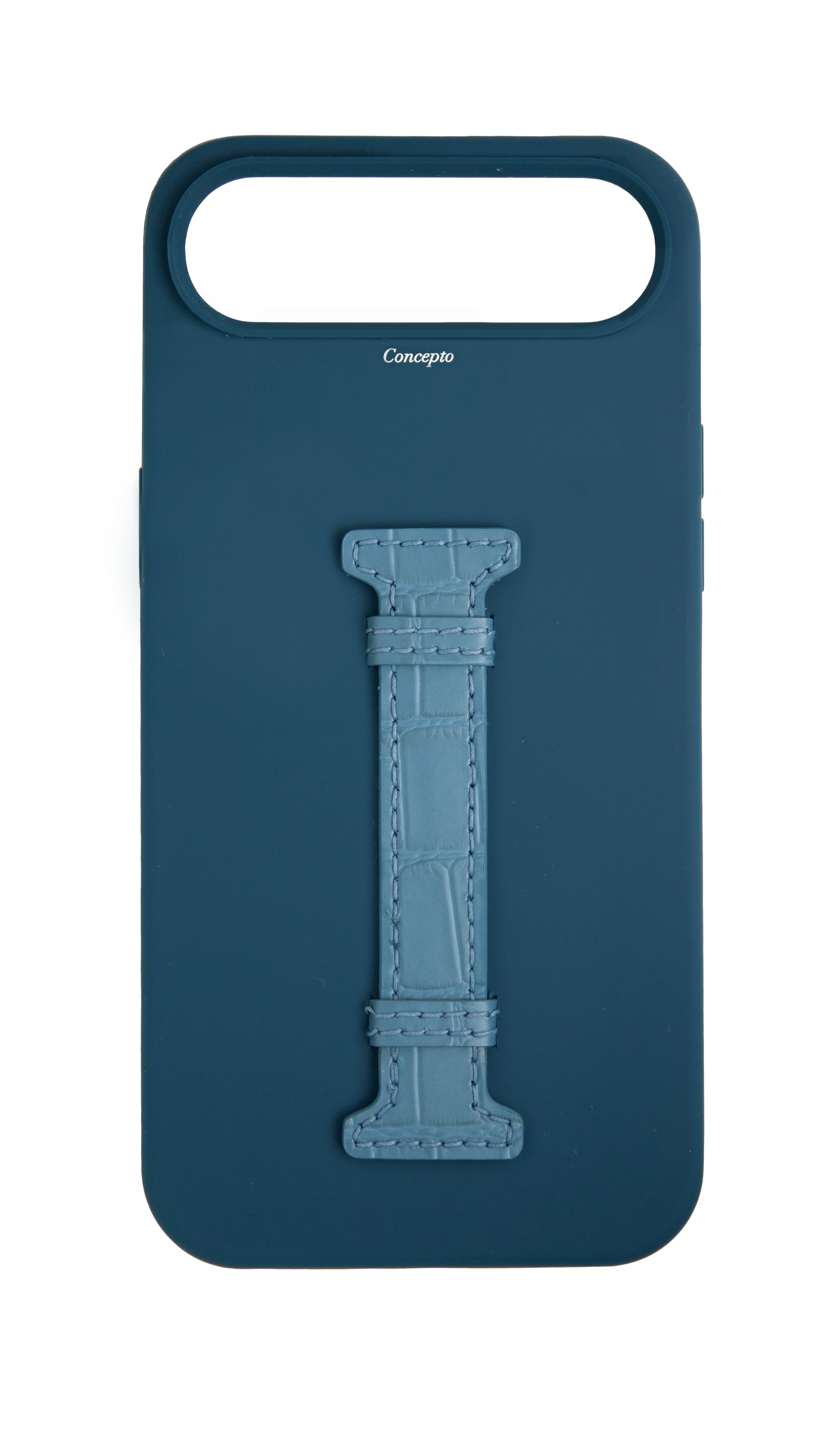 Blue Silicon Middle Strap Case