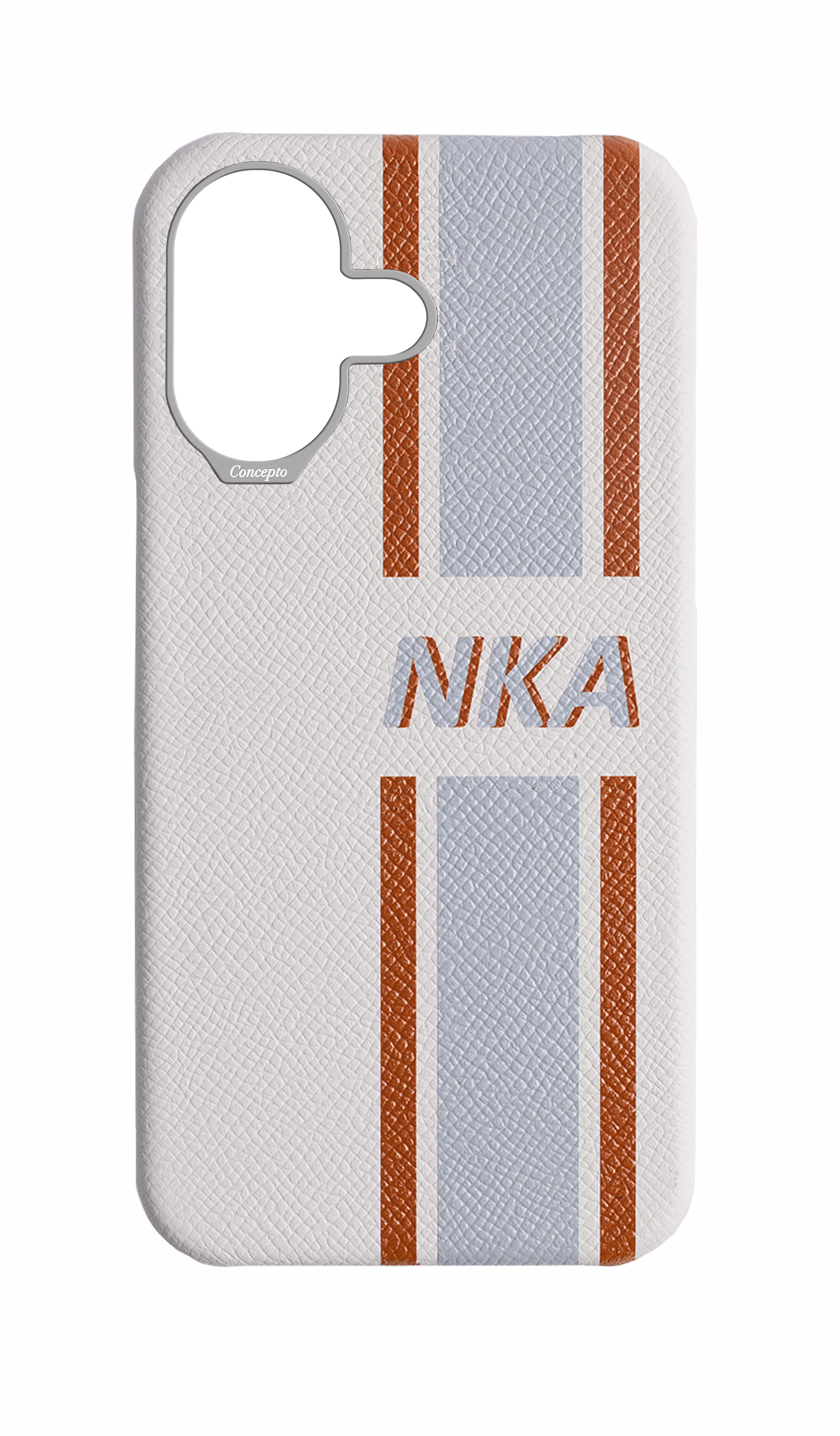 Striped White Strapless Case