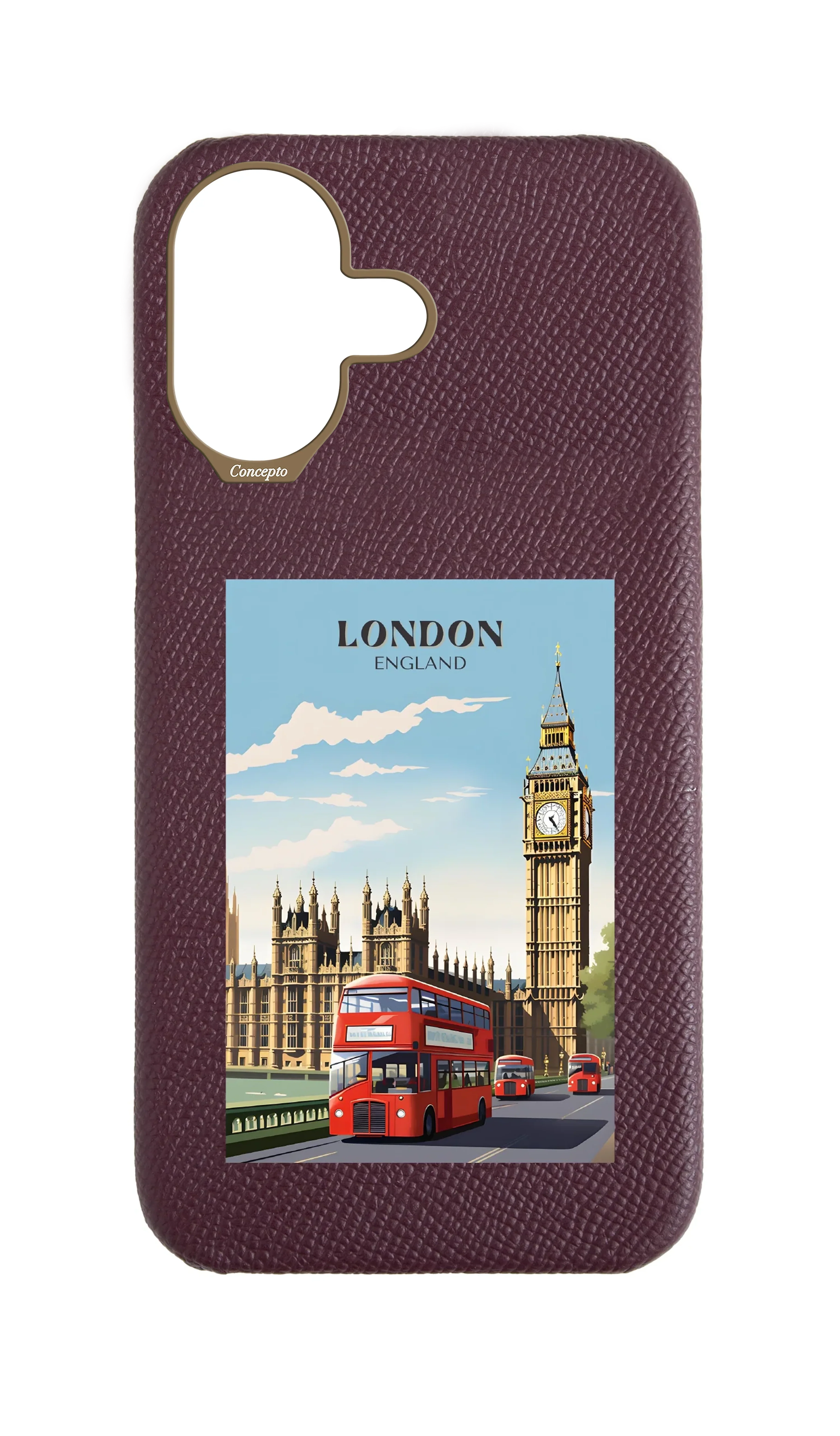 Maroon Strapless Epsom Case - London