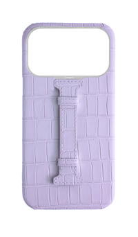 Matte Lilac Embossed Crocodile Case