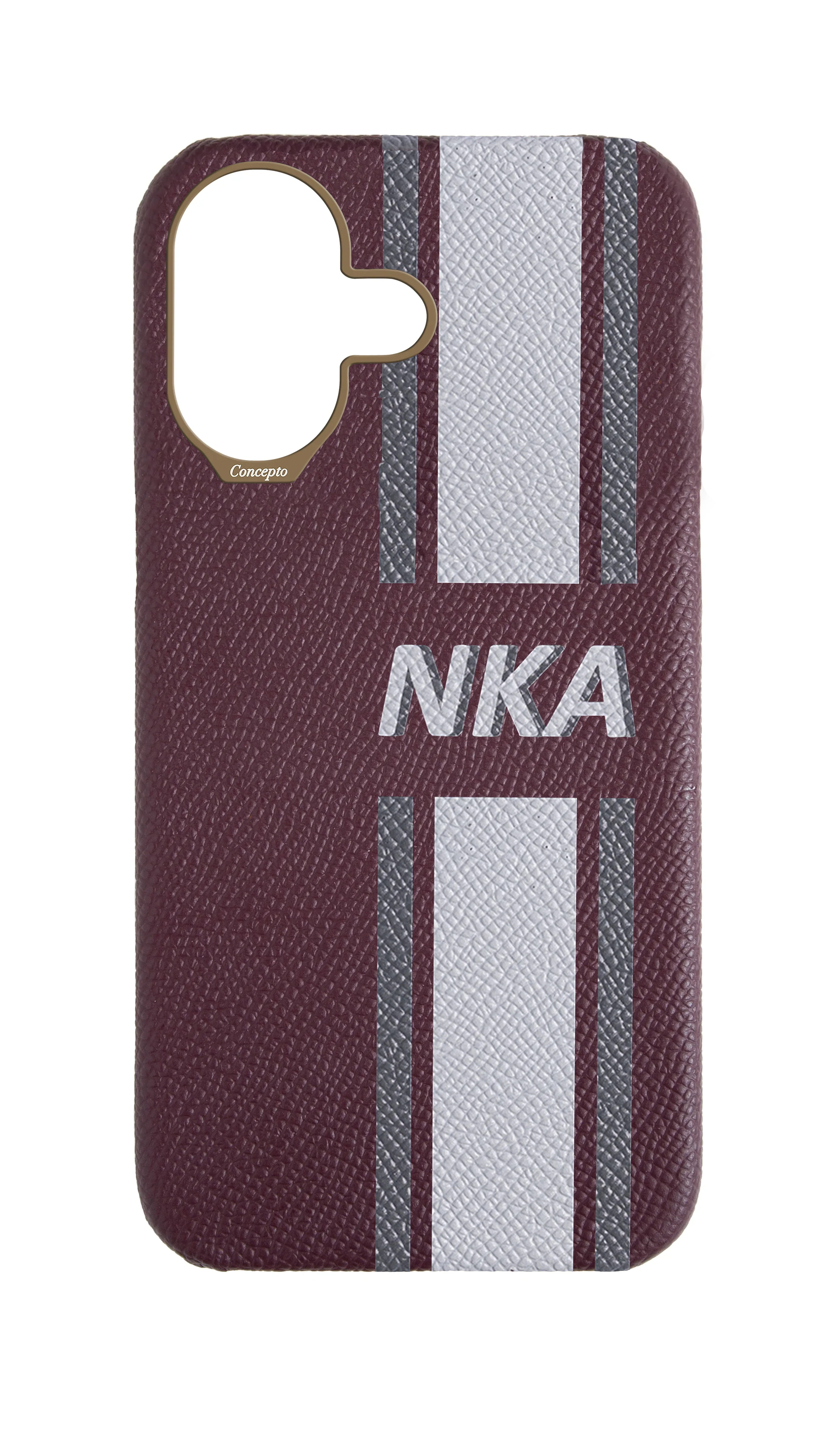 Striped Maroon Strapless Case