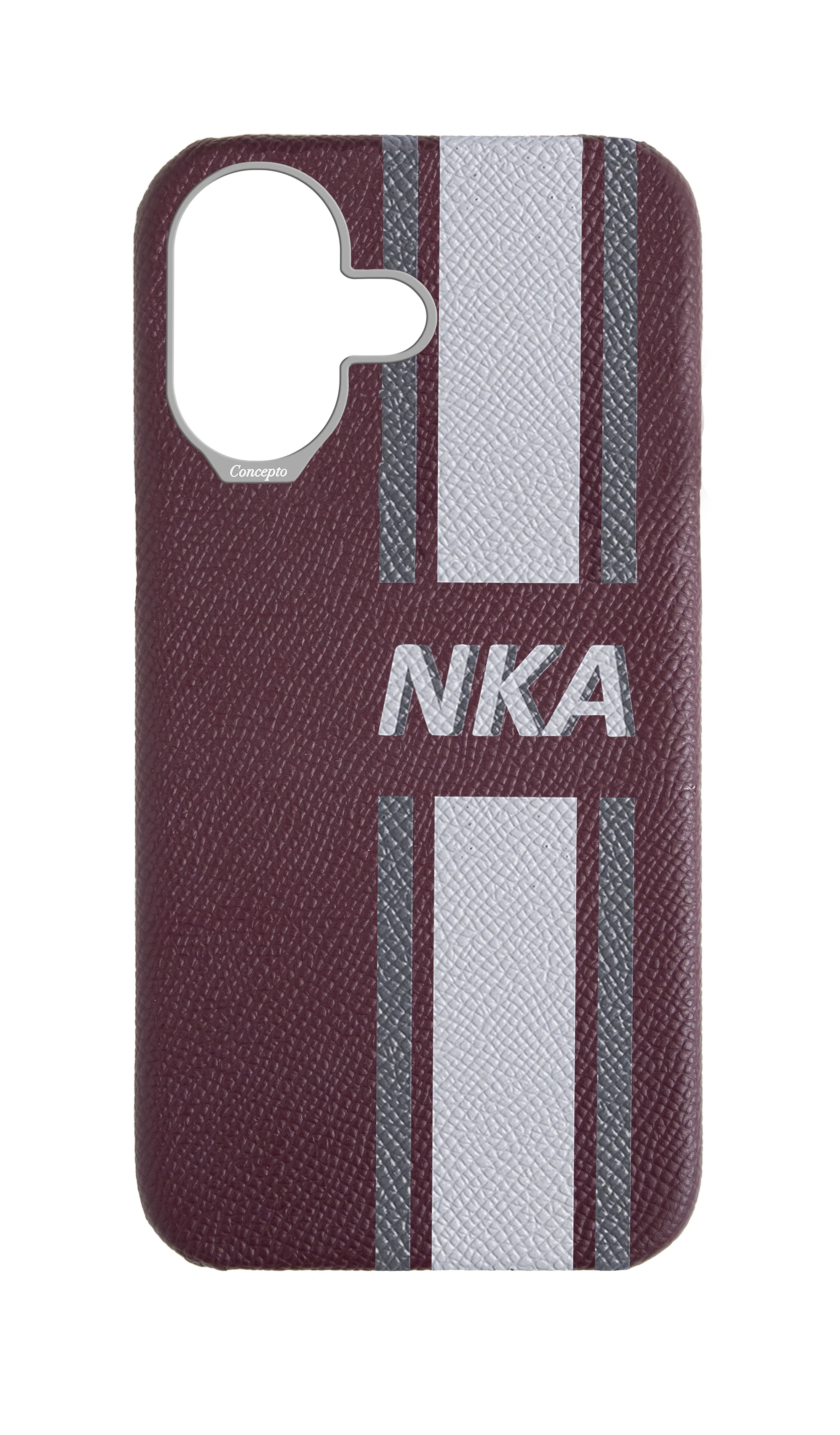 Striped Maroon Strapless Case