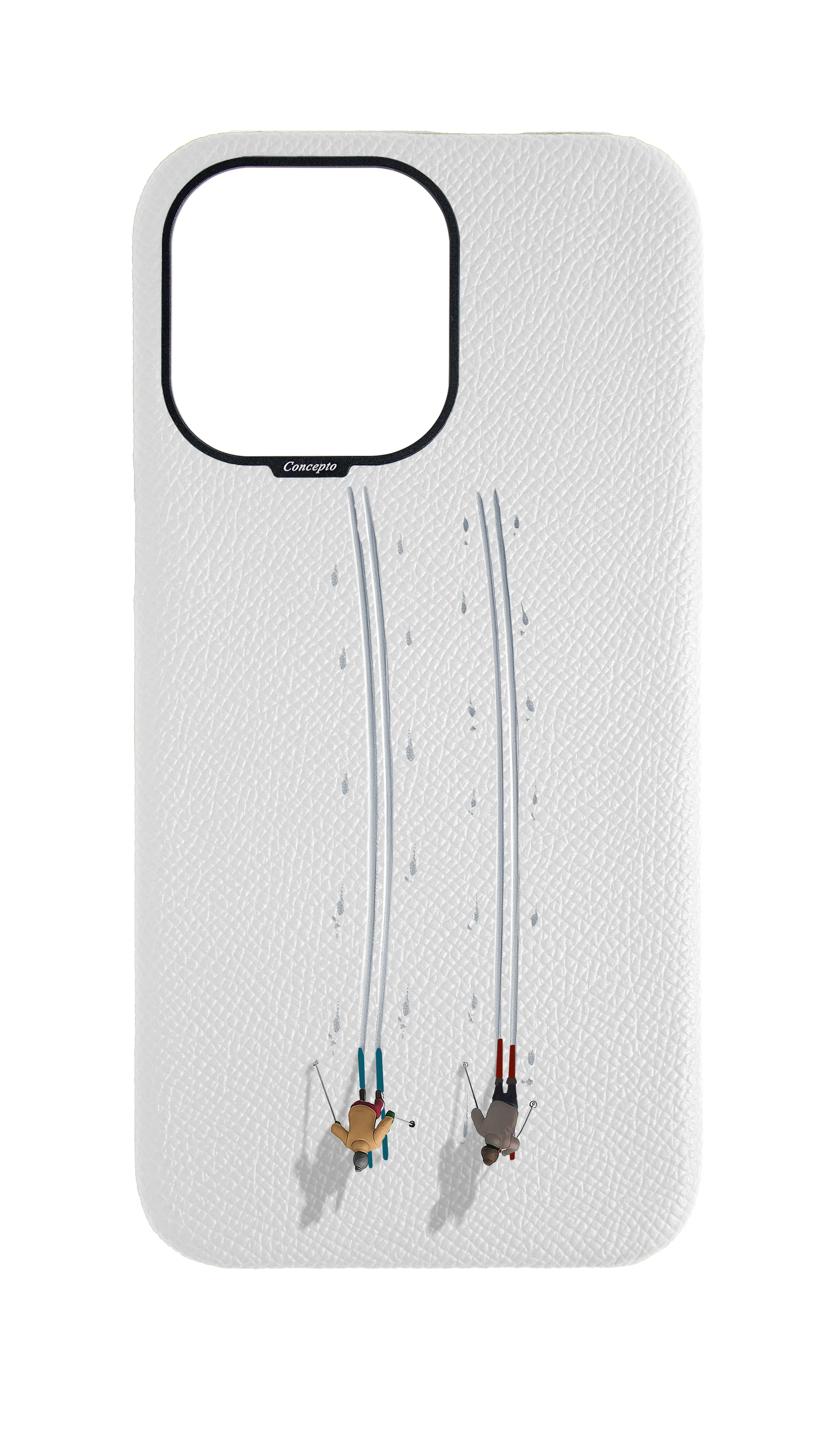 White Strapless Case - Skiing