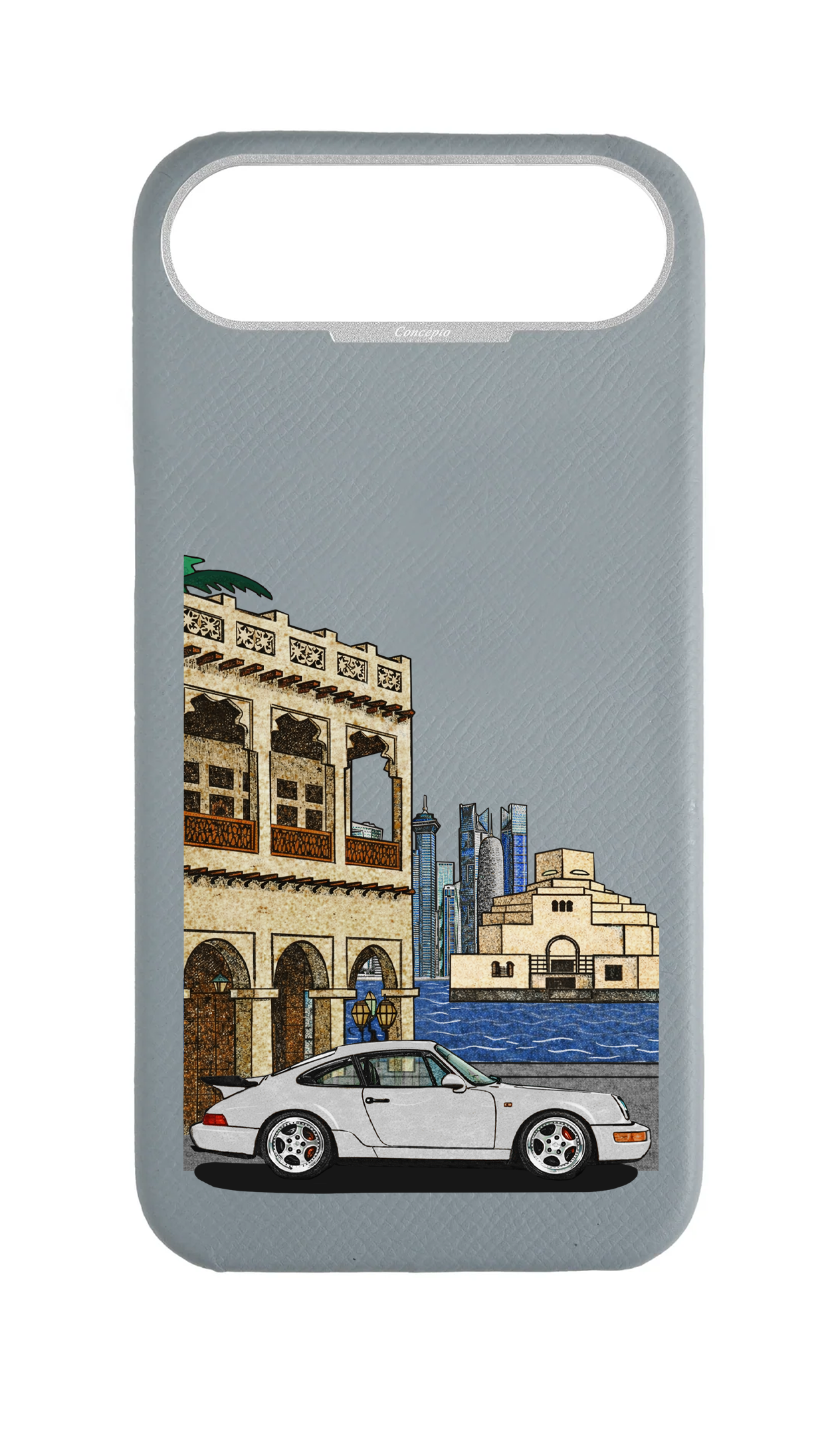 Light Blue Grey Strapless Case - Qatar Retro