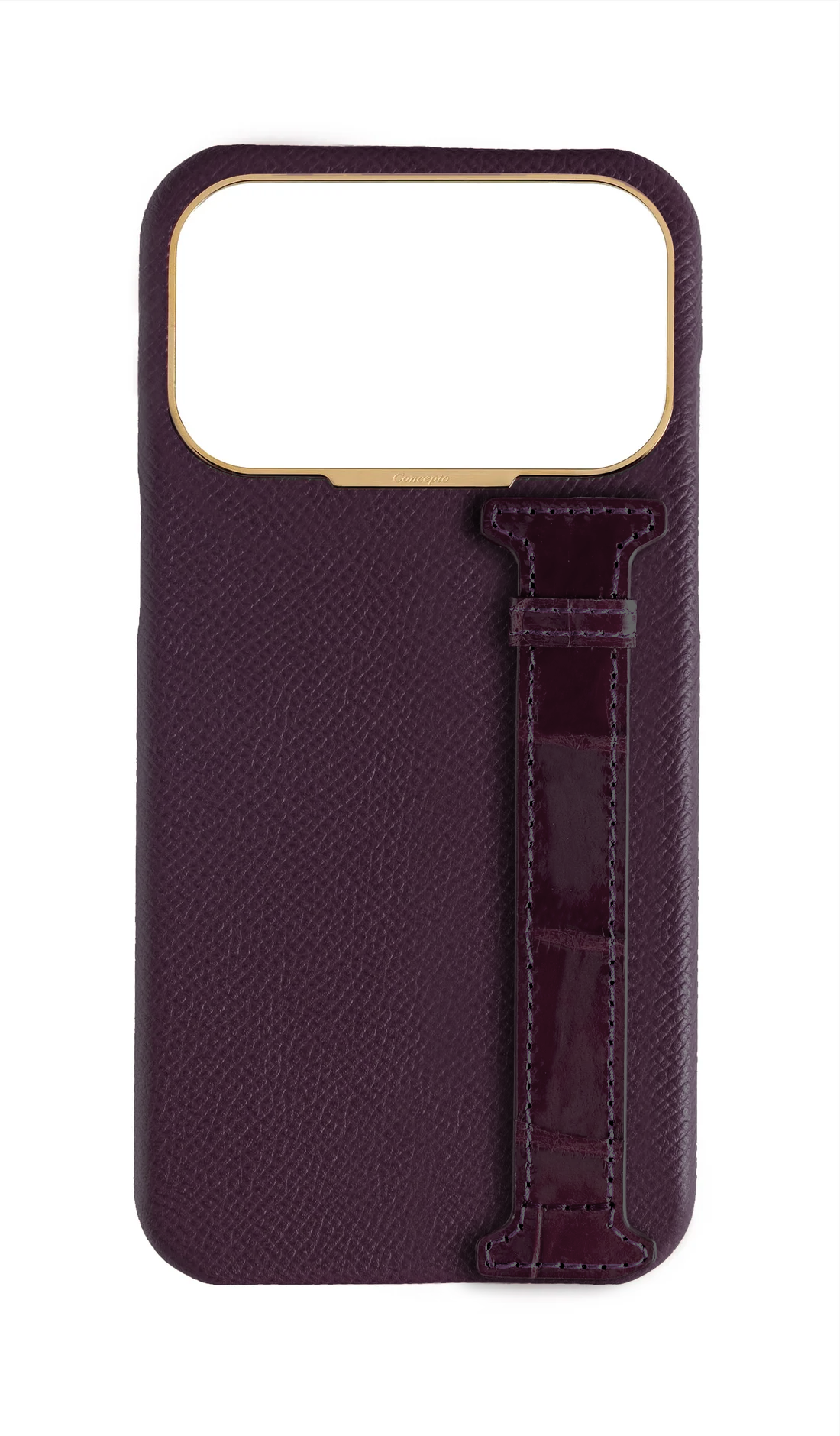 Deep Purple Exotic Crocodile Side Strap Case