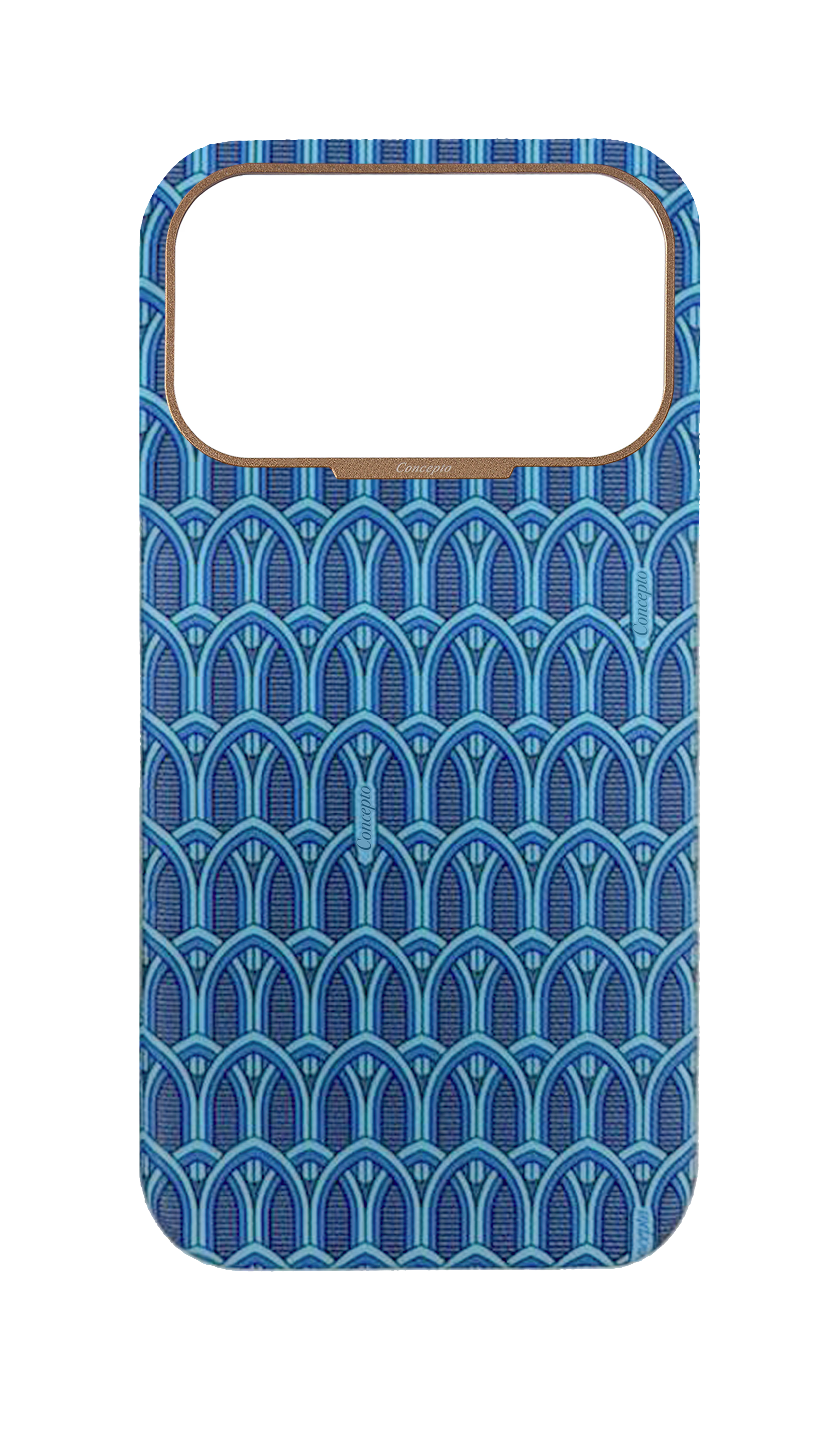 Blue Monogram Strapless Case