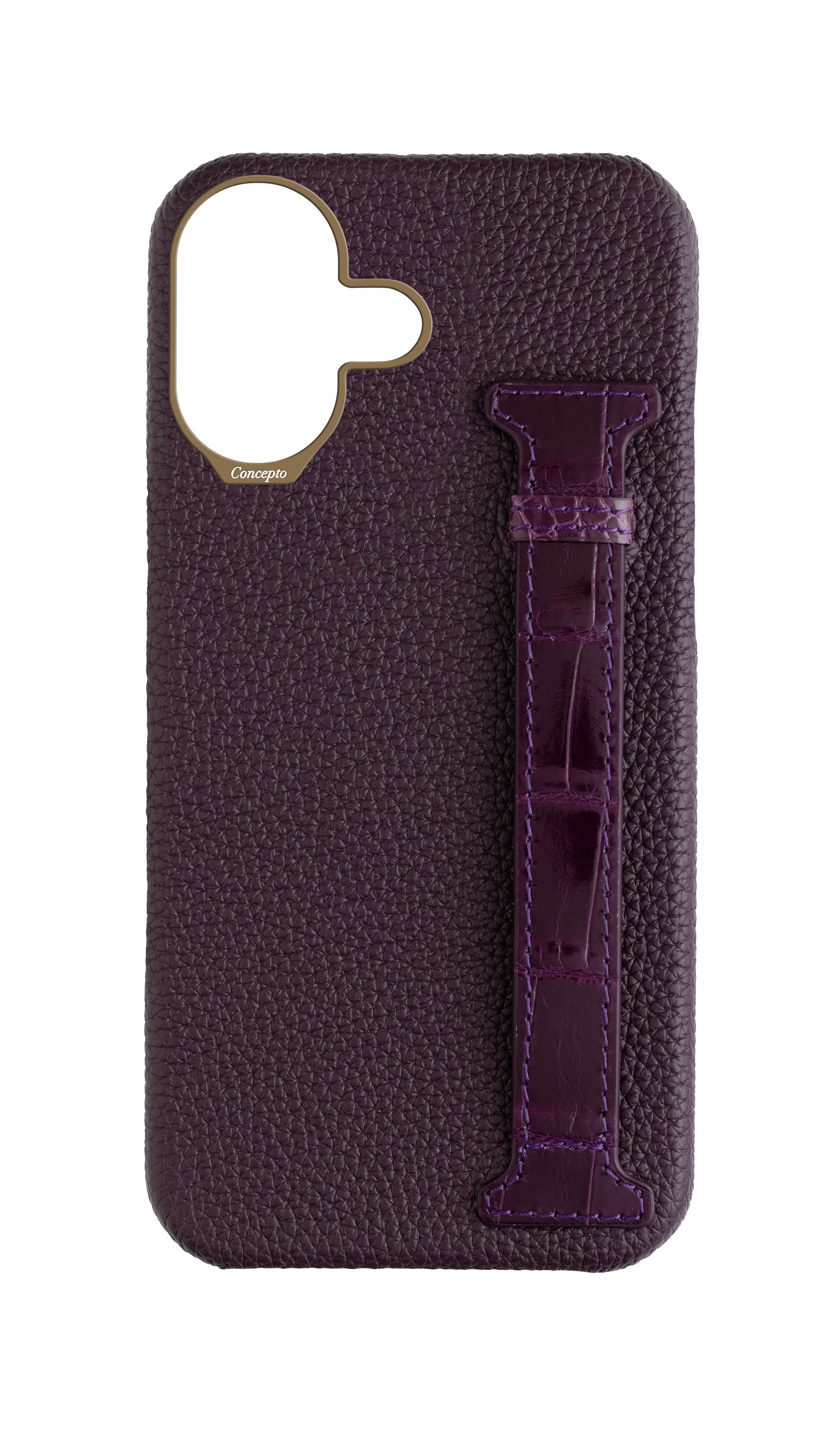 Deep Purple Exotic Crocodile Side Strap Case