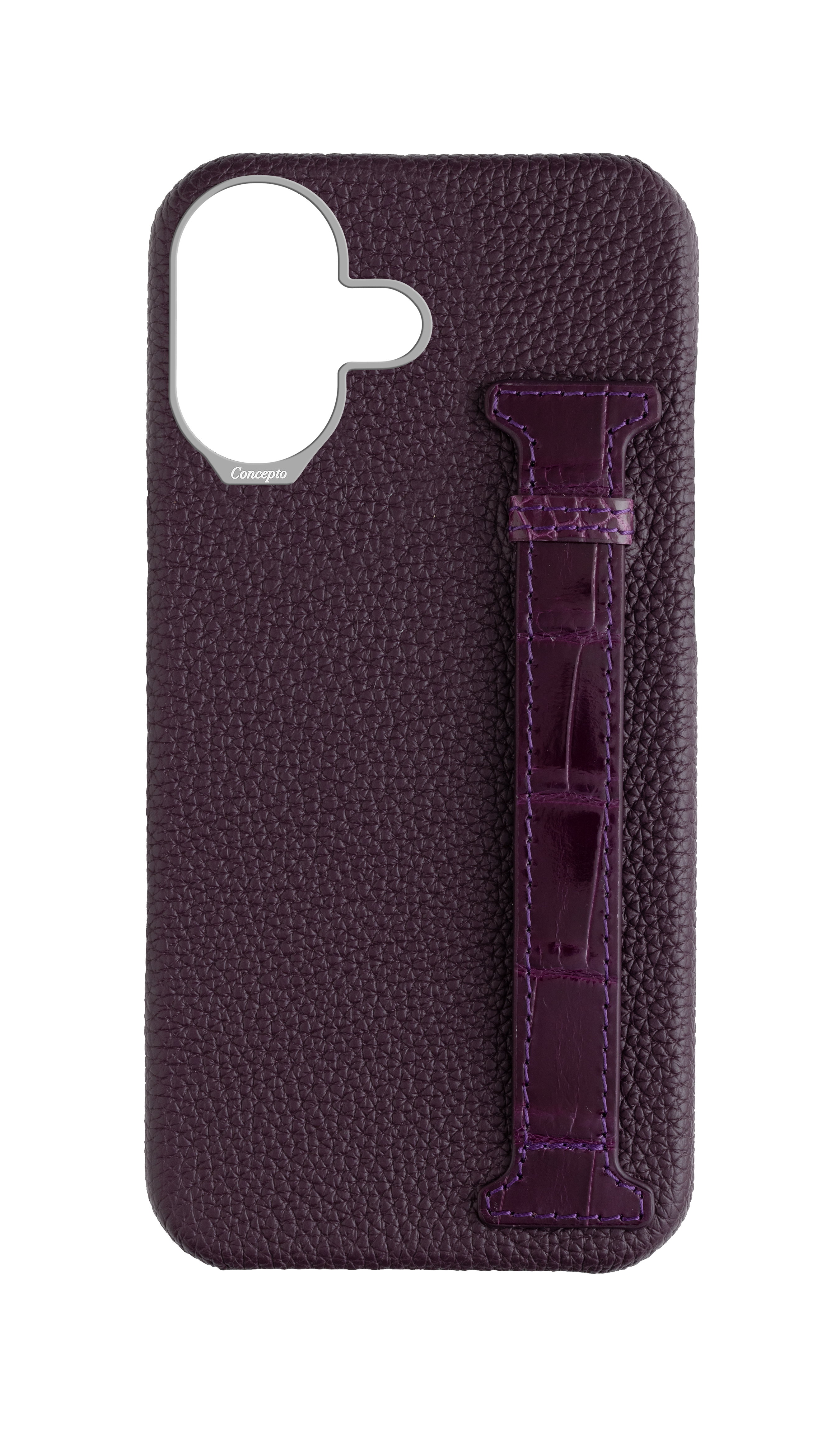 Deep Purple Exotic Crocodile Side Strap Case