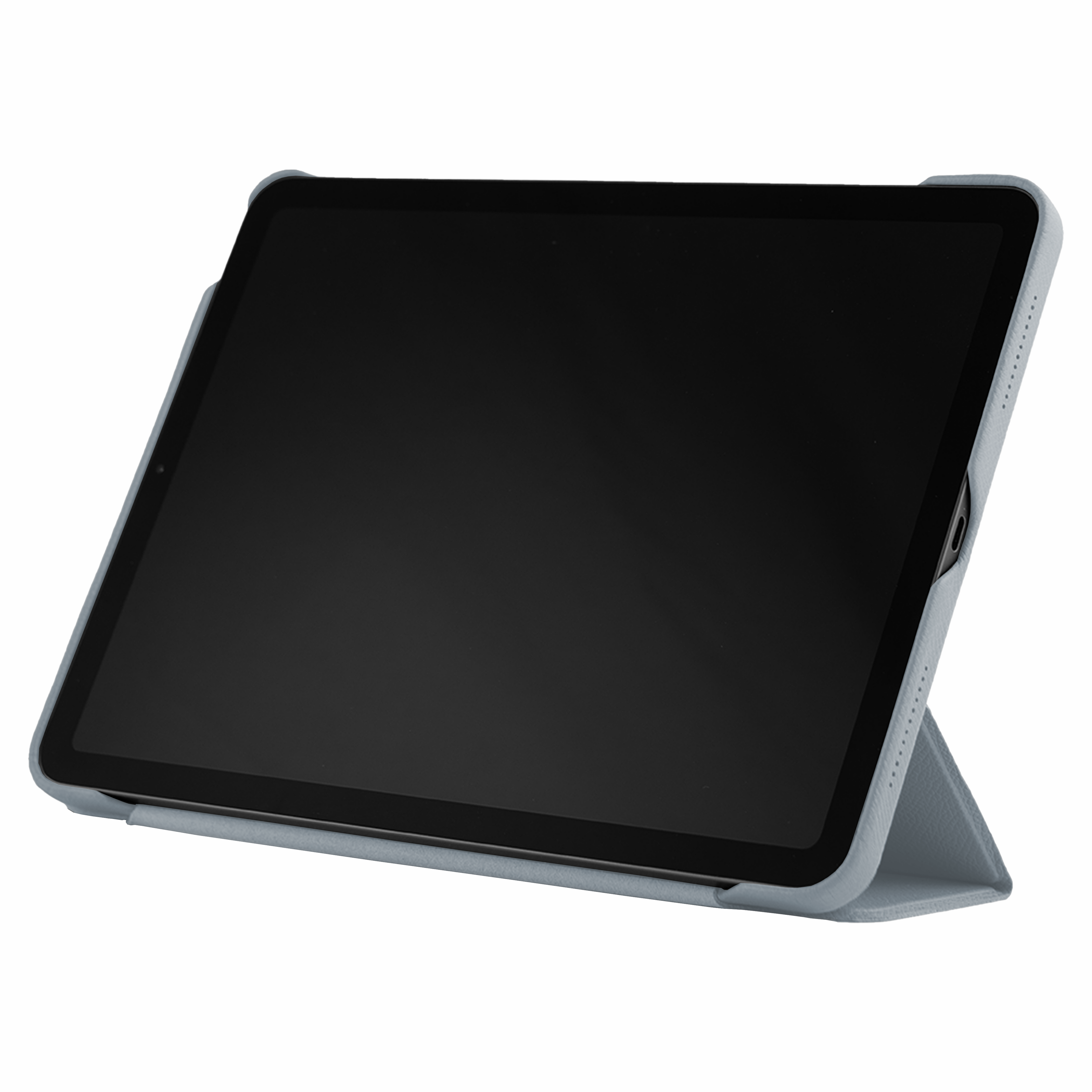 Light Blue Grey Epsom iPad Case