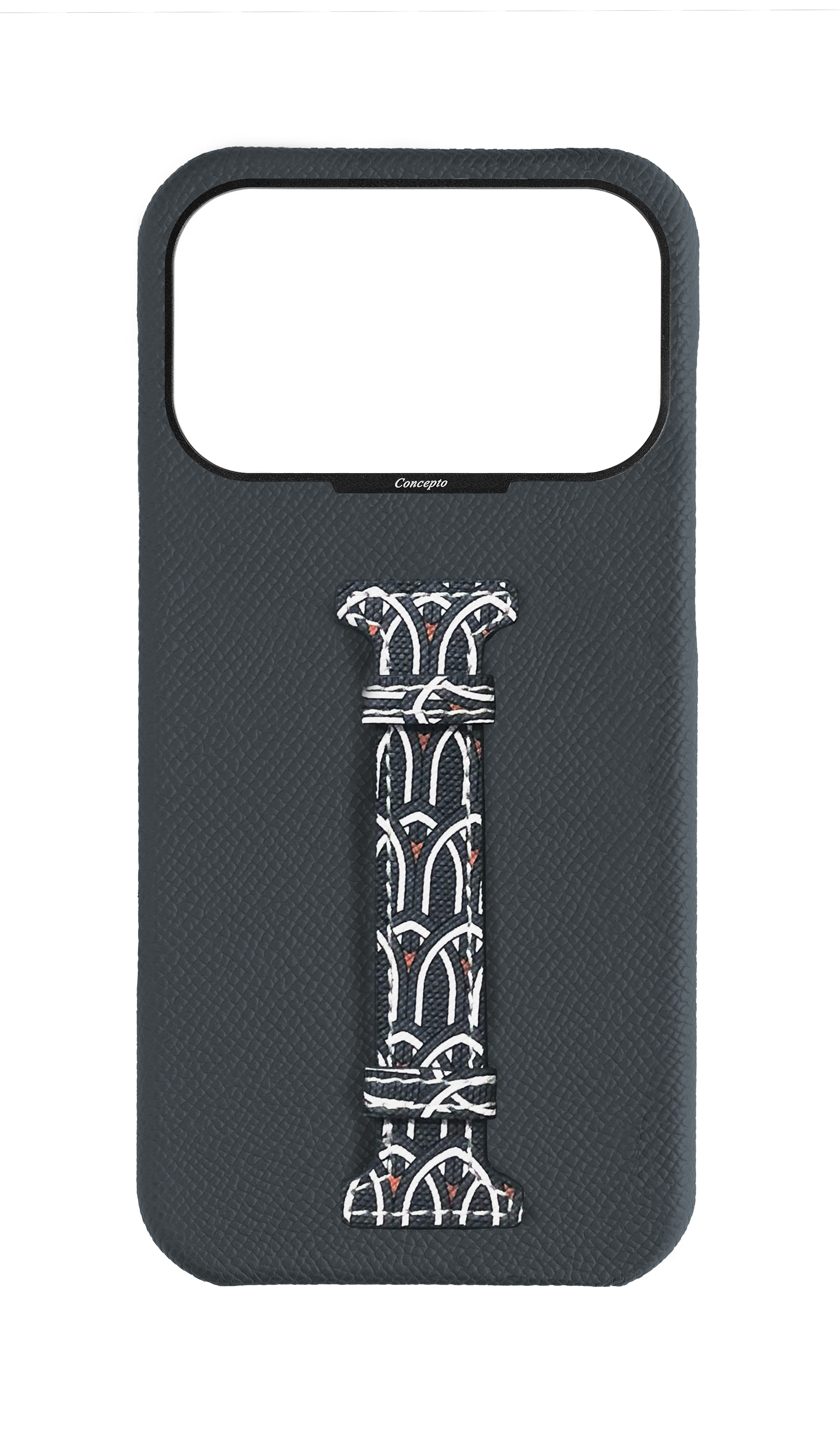 Grey Monogram Middle Strap Case