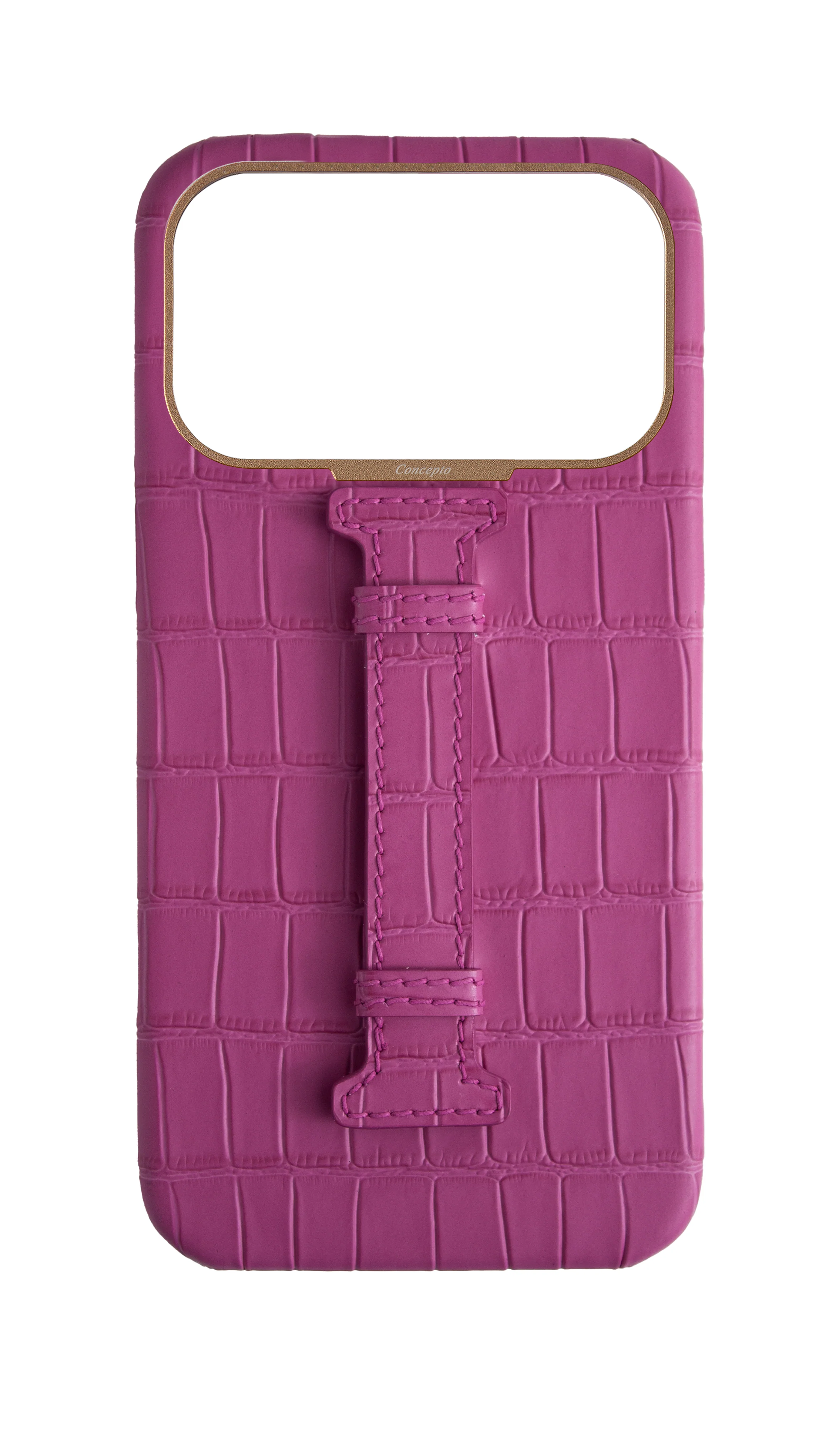 Matte Fuchsia Embossed Crocodile Case