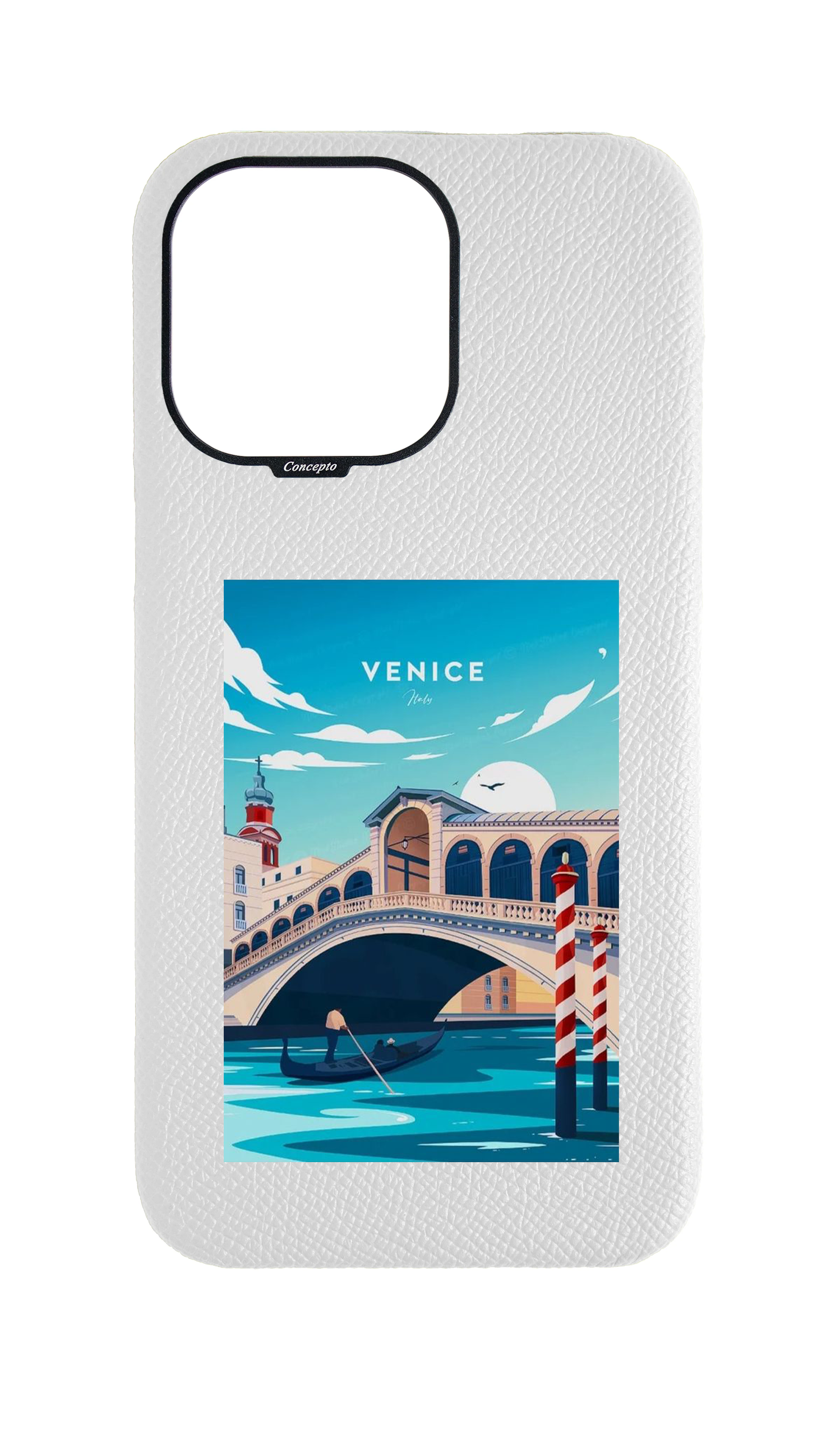 White Epsom Strapless Case - Venice