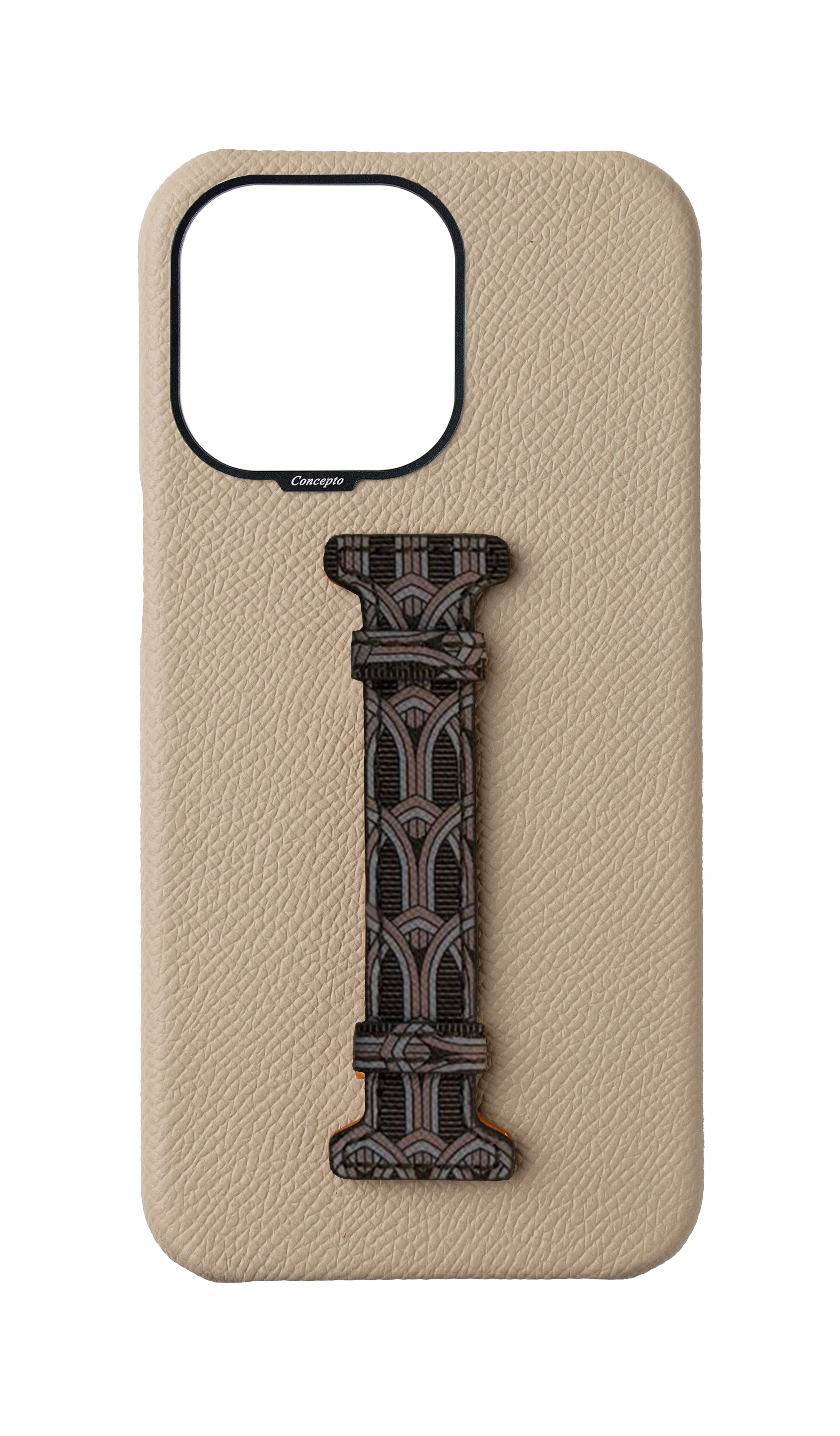 Cream Monogram Middle Strap Case