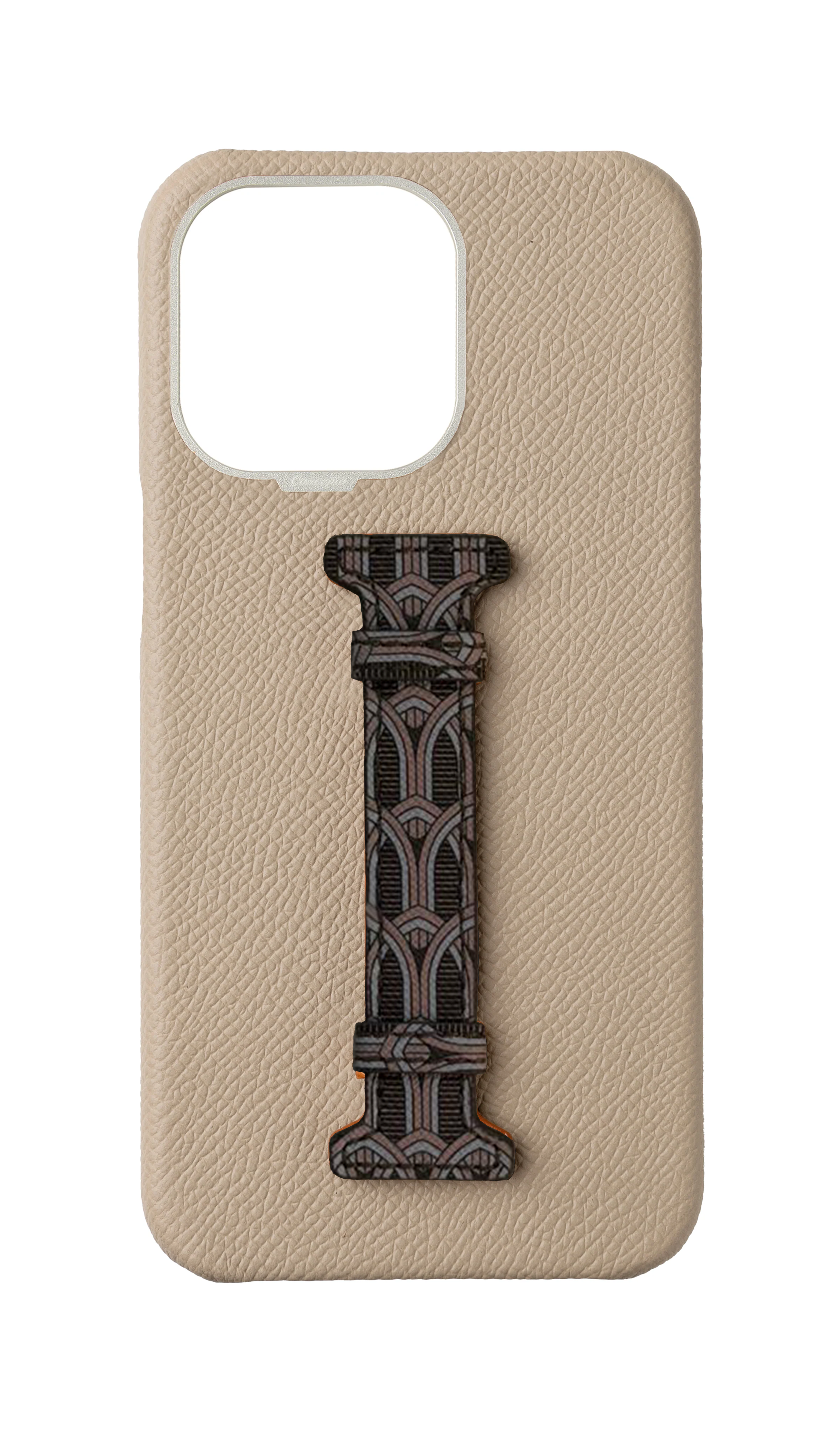 Cream Monogram Middle Strap Case