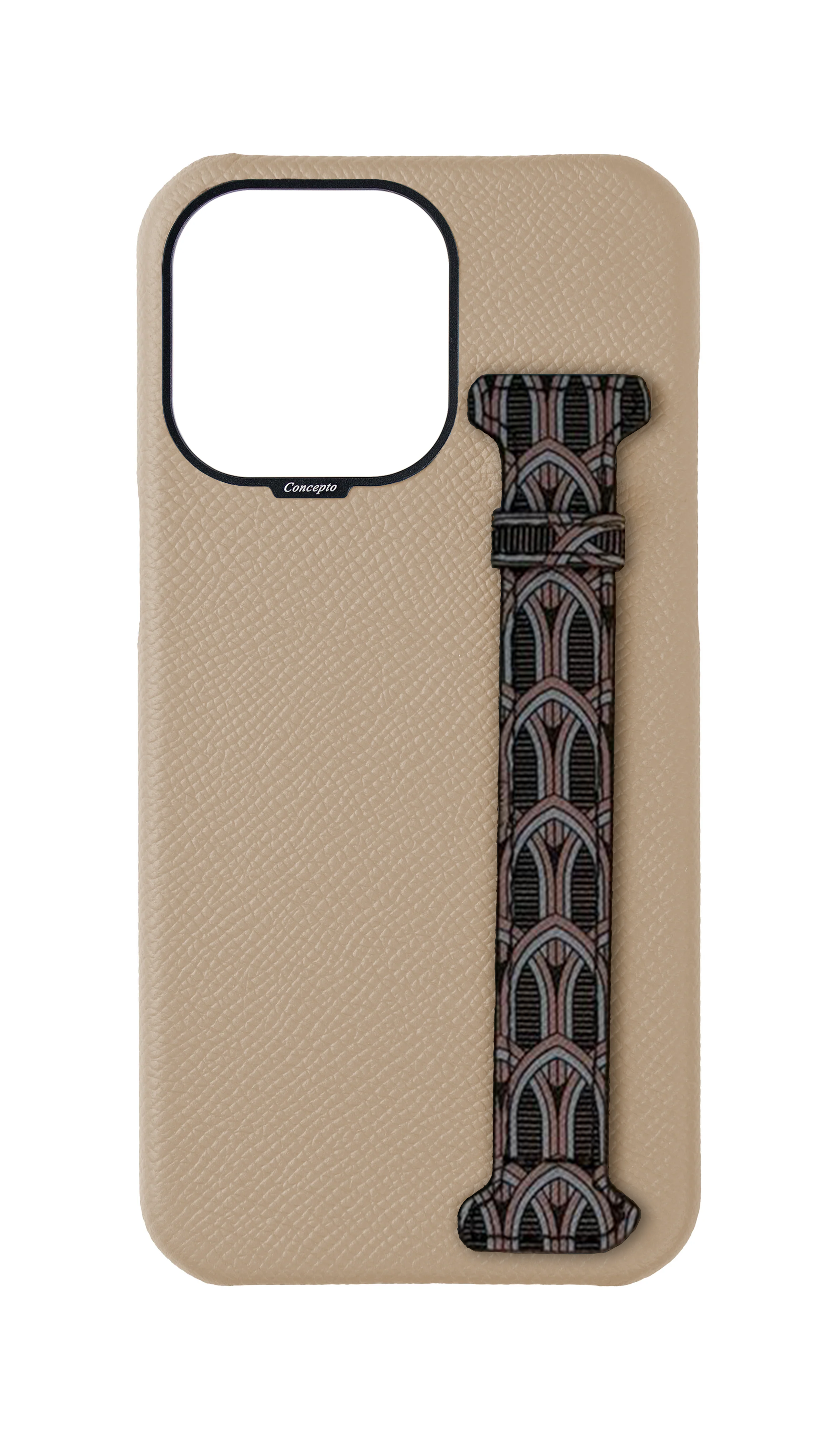 Cream Monogram Side Strap Case