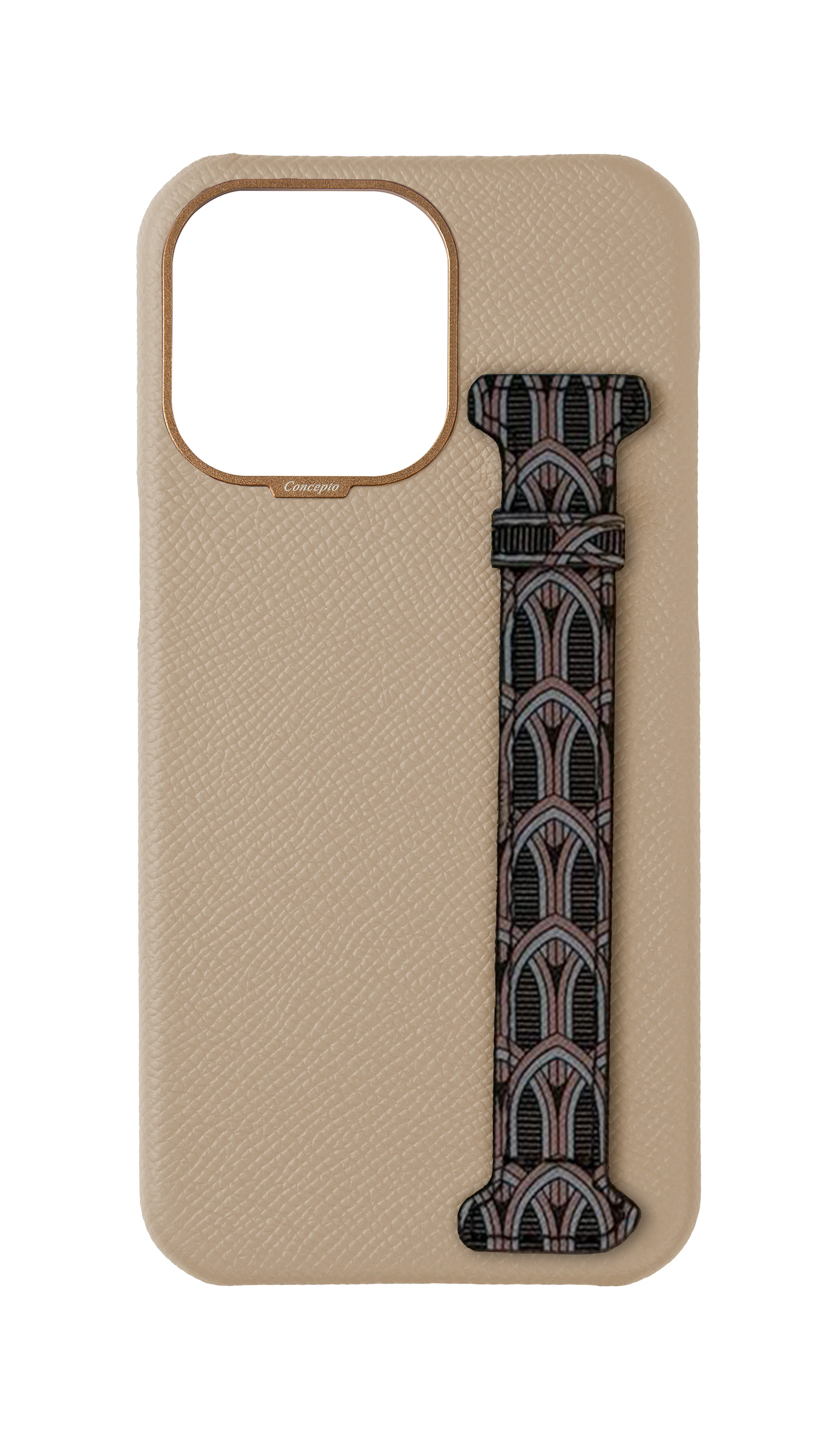 Cream Monogram Side Strap Case