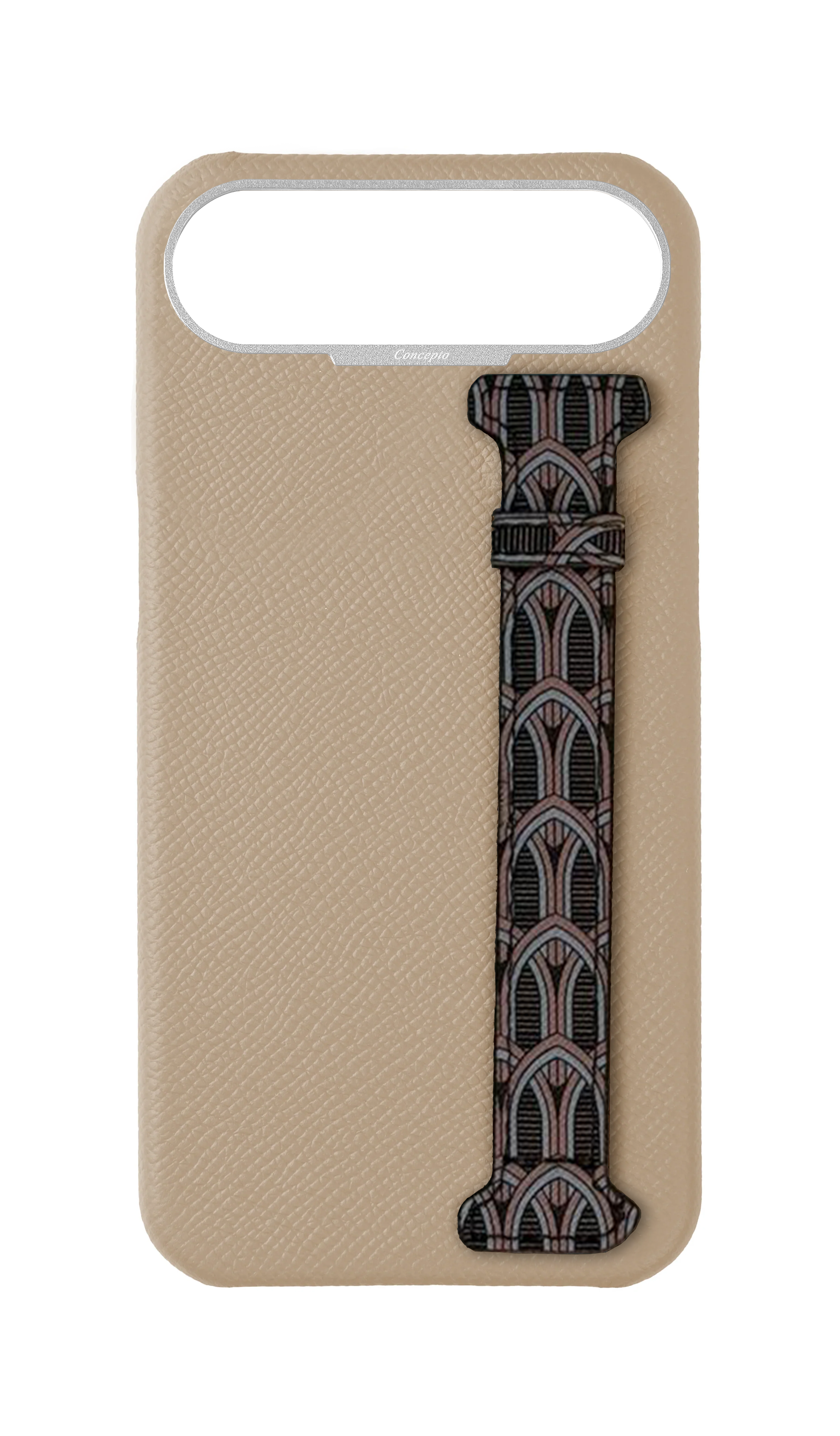 Cream Monogram Side Strap Case