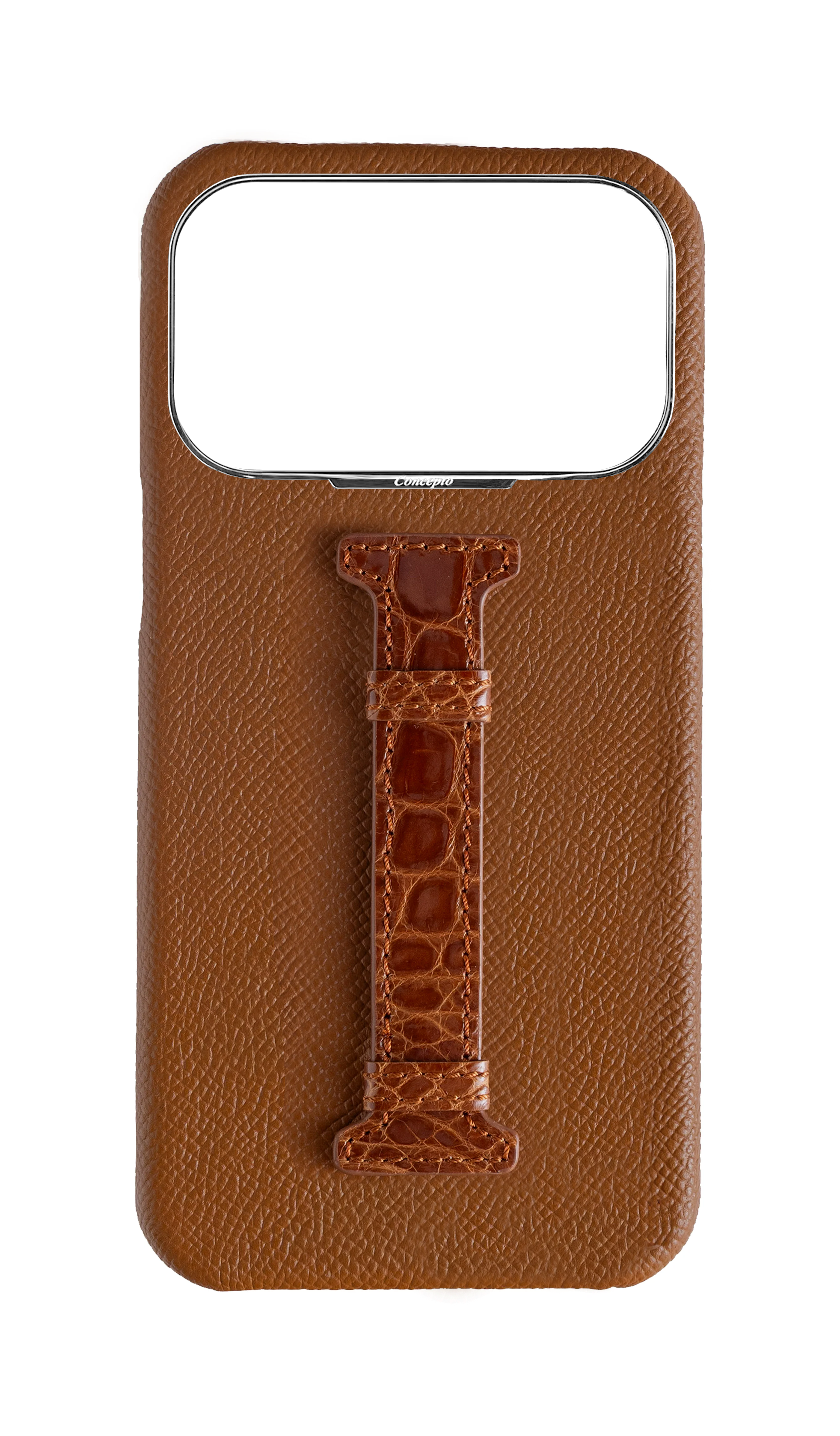 Tan Exotic Crocodile Middle Strap Case