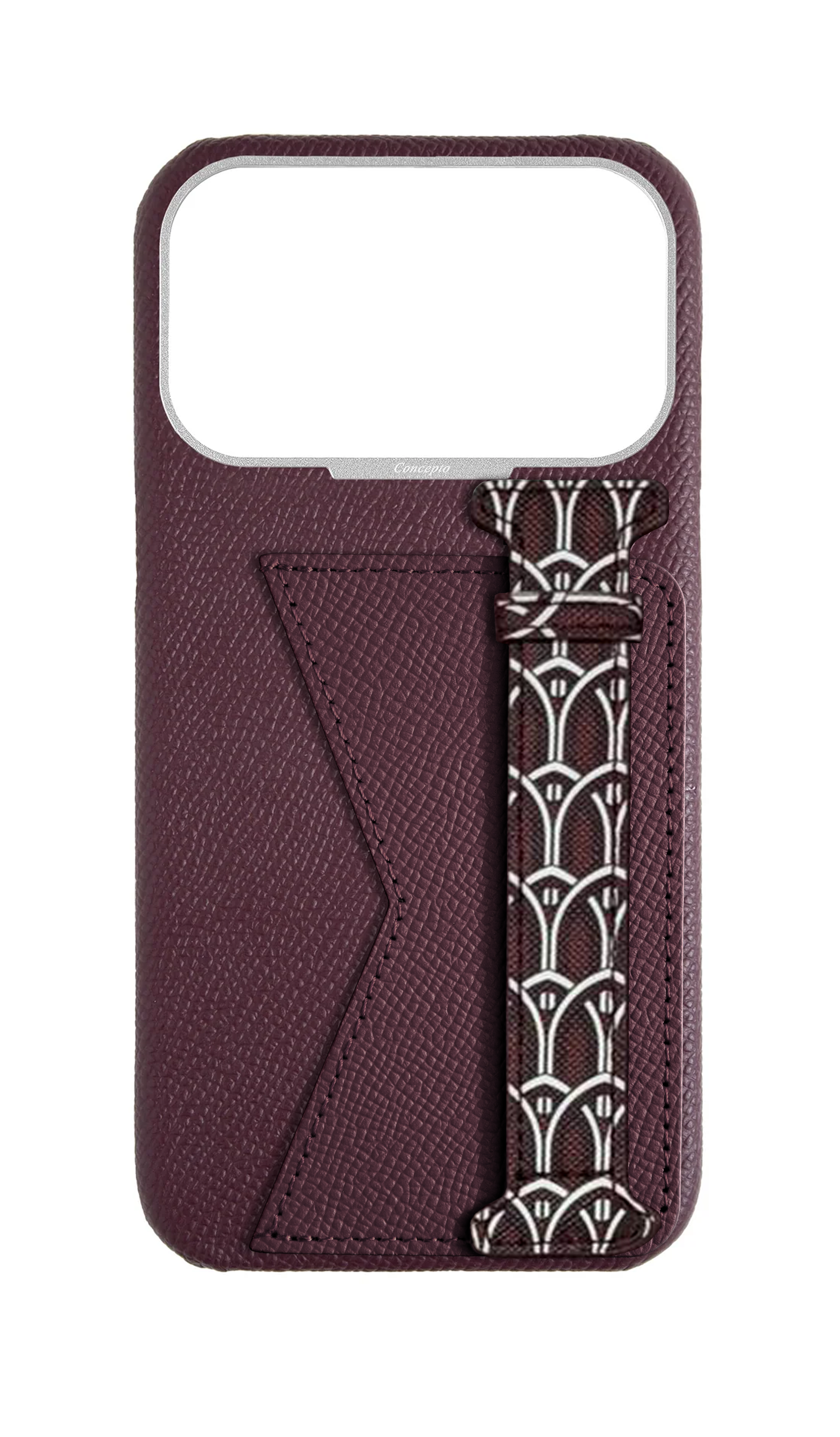 Maroon Monogram Duo Case