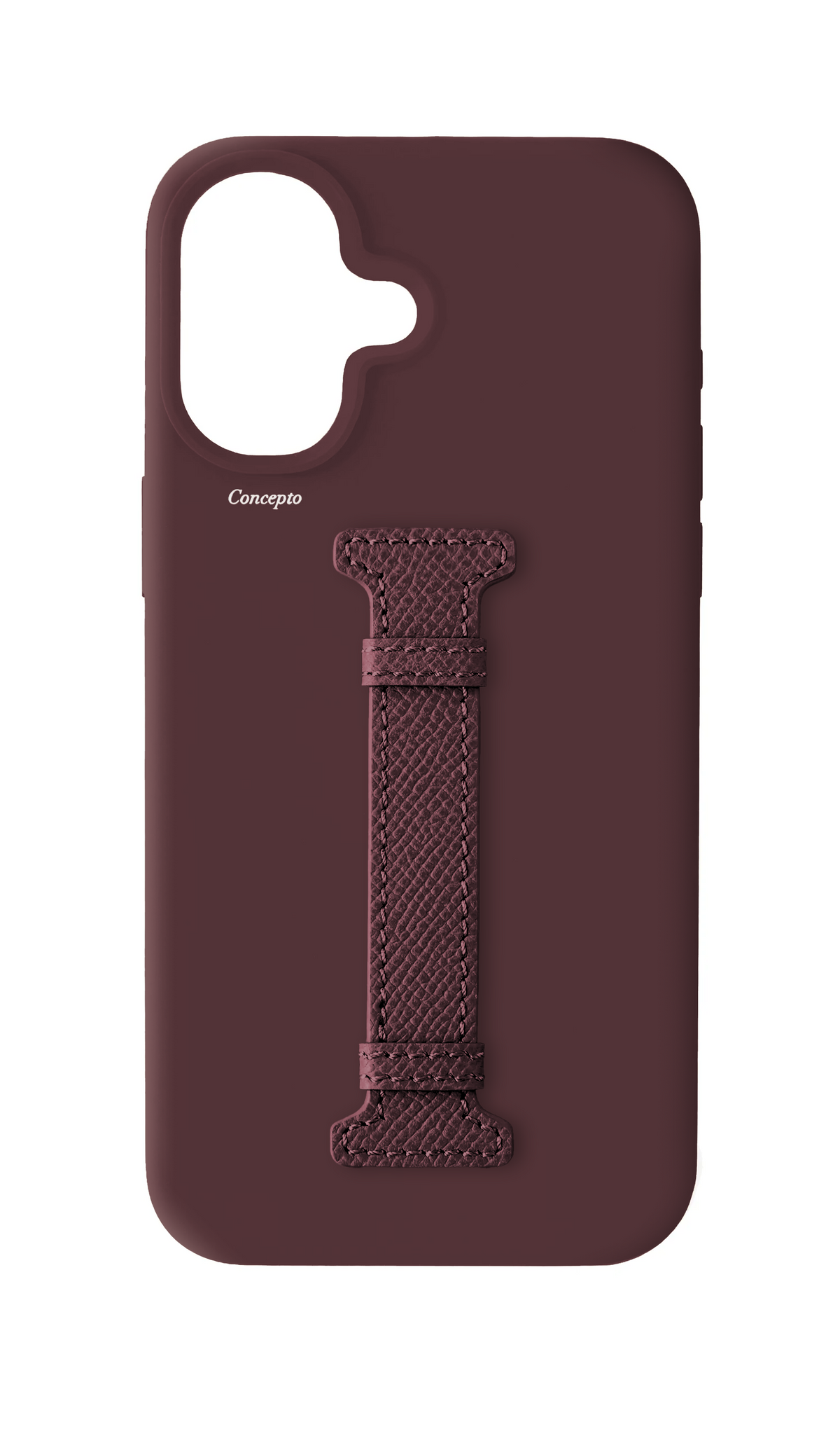 Burgundy Silicon Middle Strap Case
