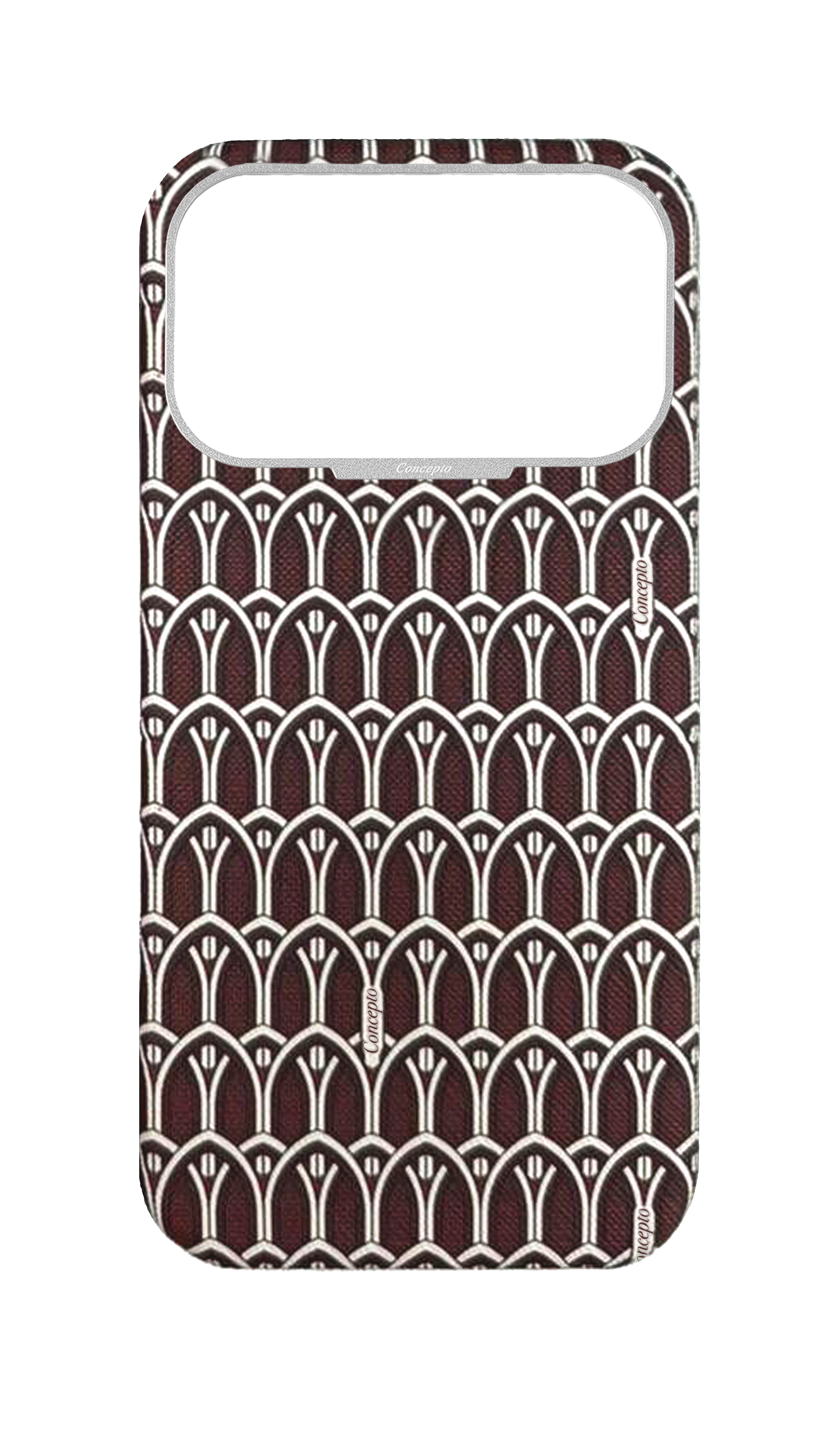 Maroon Monogram Strapless Case